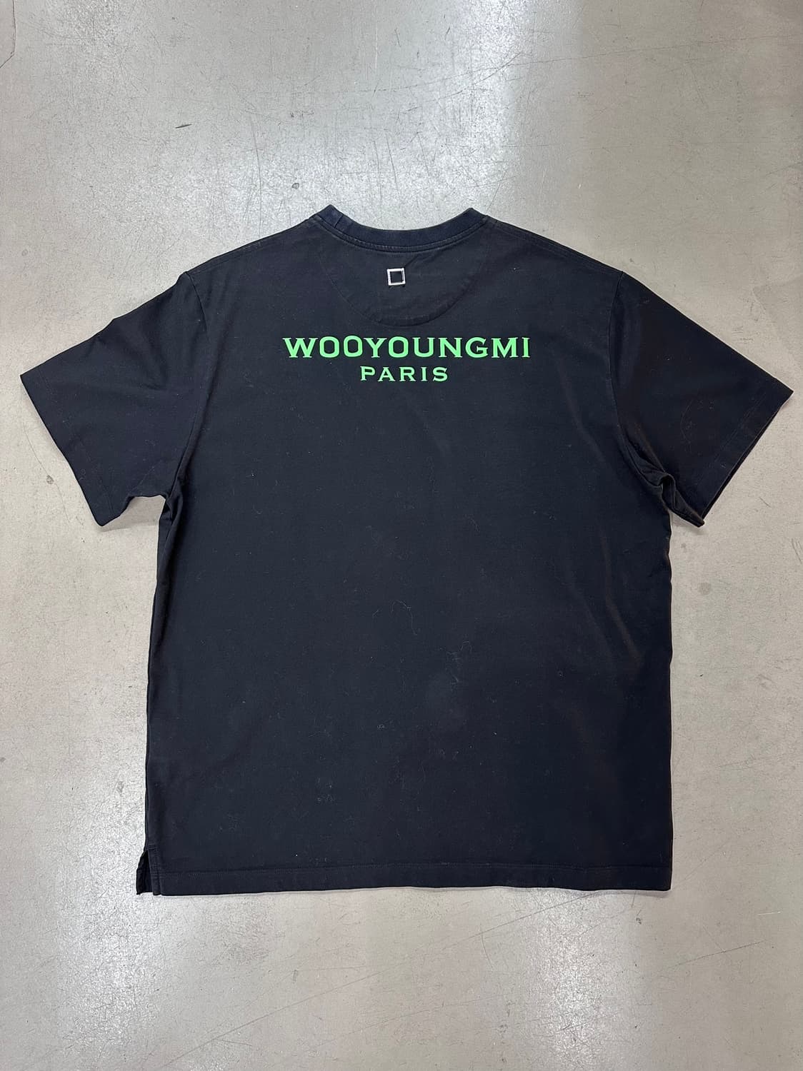 🔥우영미(Wooyoungmi) 백로고 반팔 티셔츠 블랙 WYM 로고🔥 상품이미지3
