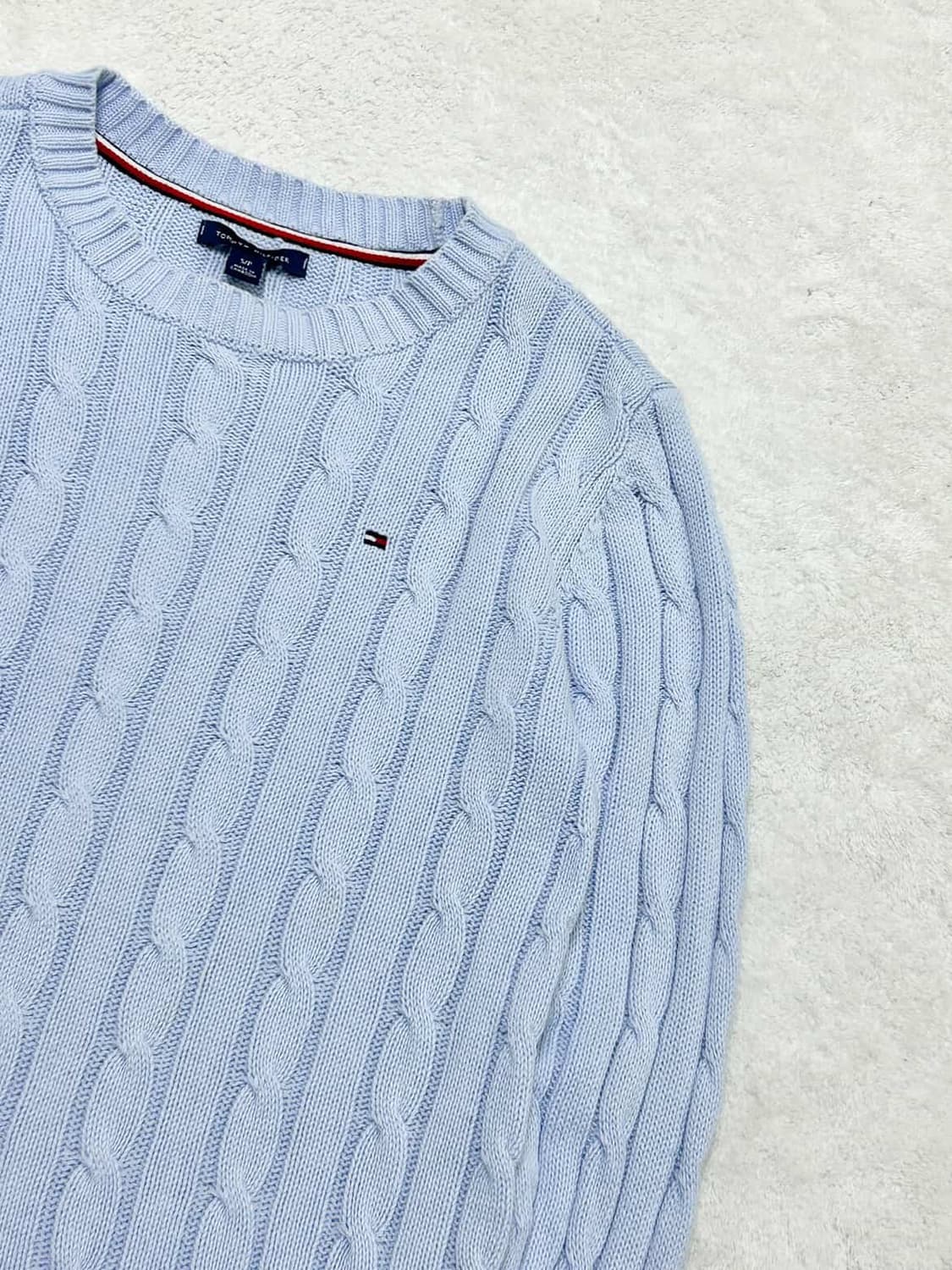 타미힐피거 스몰로고 소라 케이블니트 상품이미지6