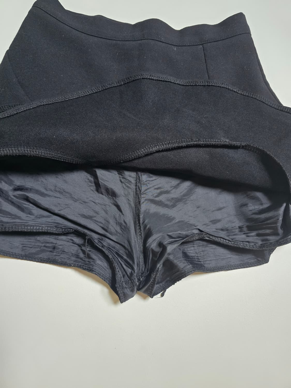 블랙 속바지 일체형 플레어 미니스커트S 상품이미지4