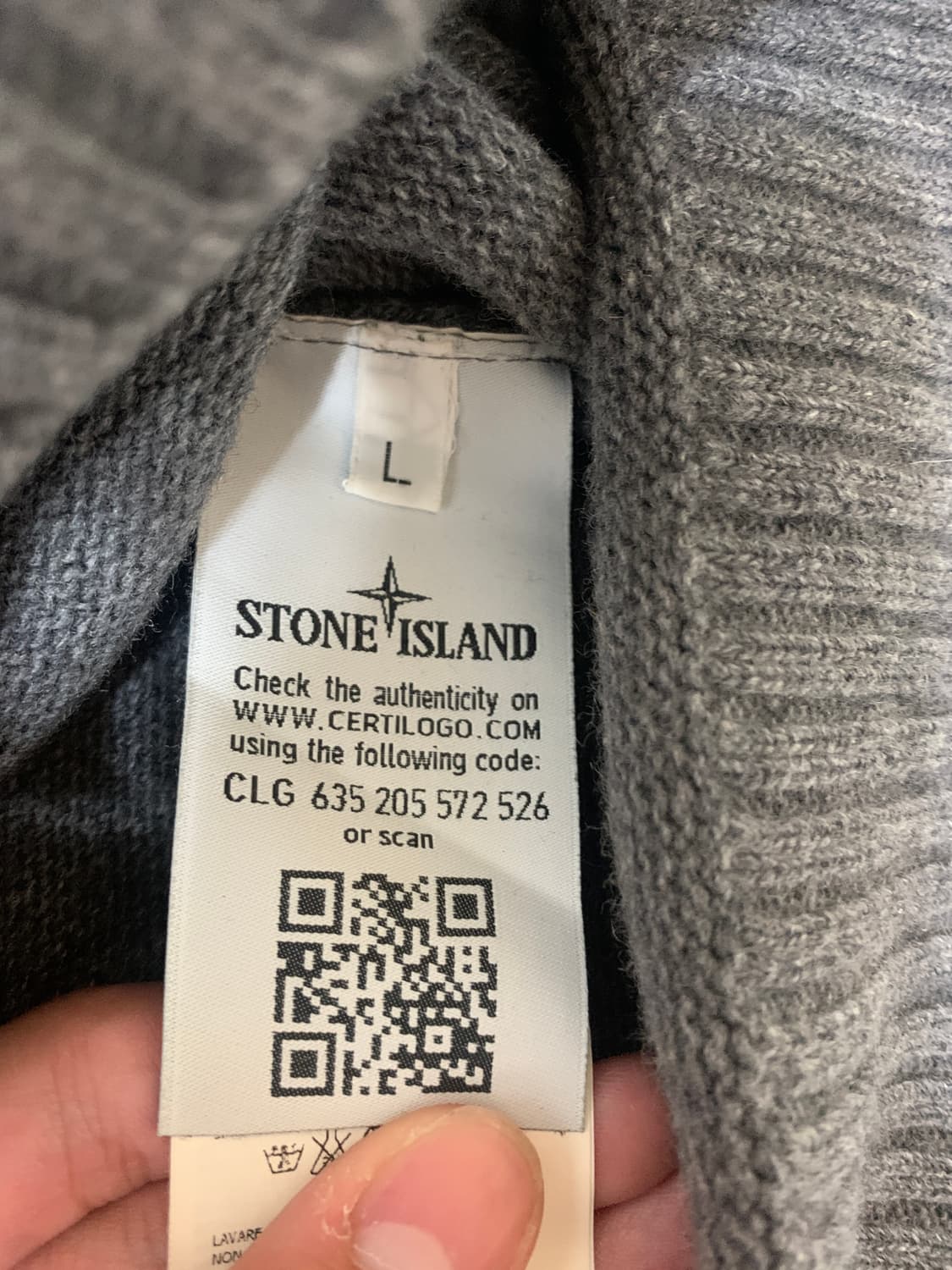 스톤아일랜드 그레이 니트 L사이즈 S급상태 상품이미지5