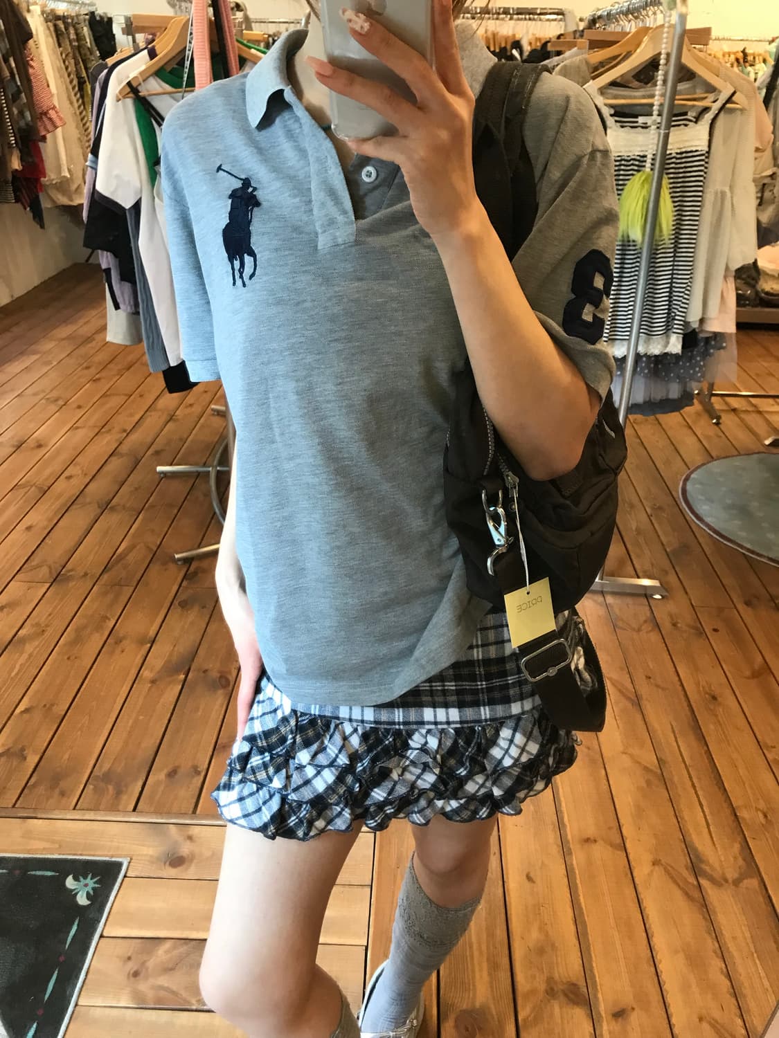 폴로 그레이 빅포니 카라 티셔츠 상품이미지3