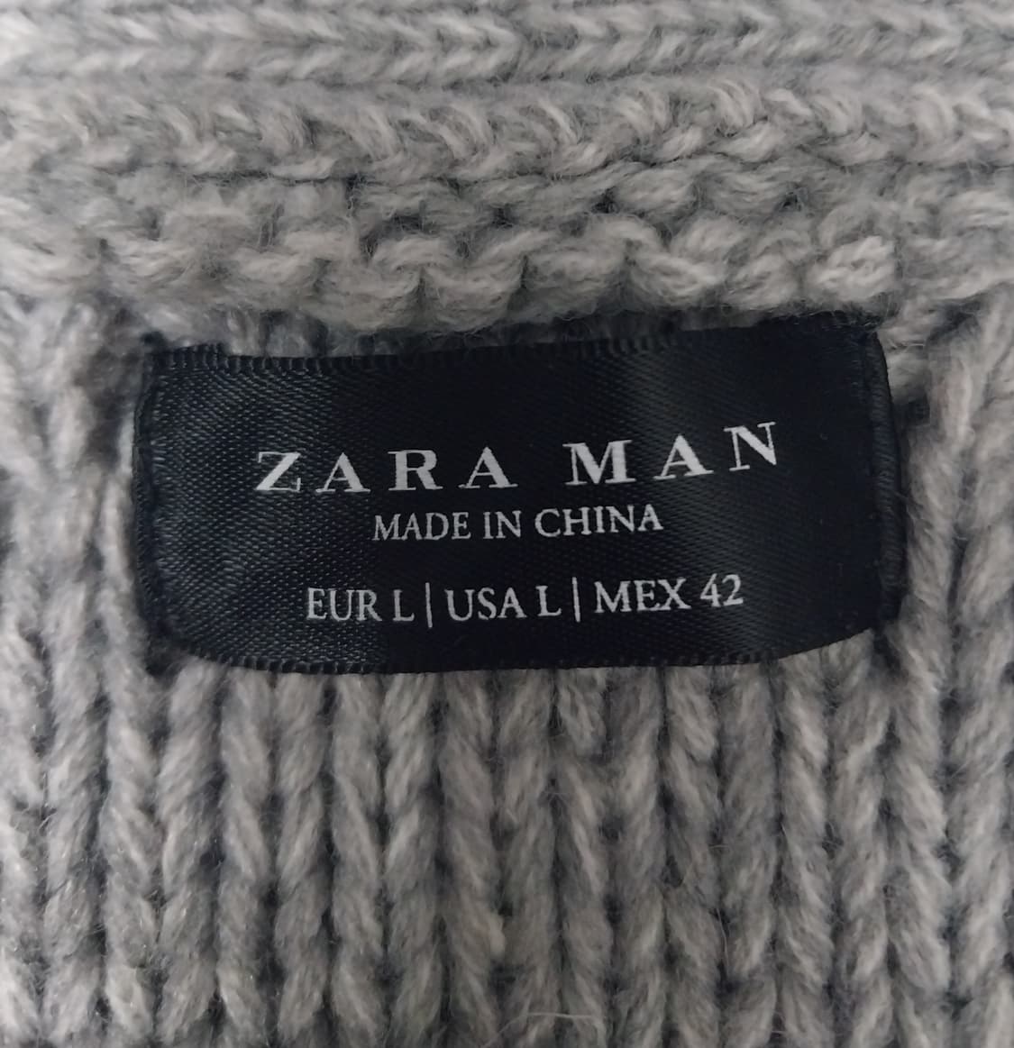 자라 맨 케이블 니트 롱 가디건 42 상품이미지4