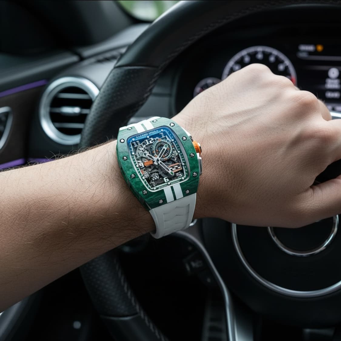 Oceanora 리차드밀 카본파이버 애플워치 스트랩 (44/45mm) 상품이미지2