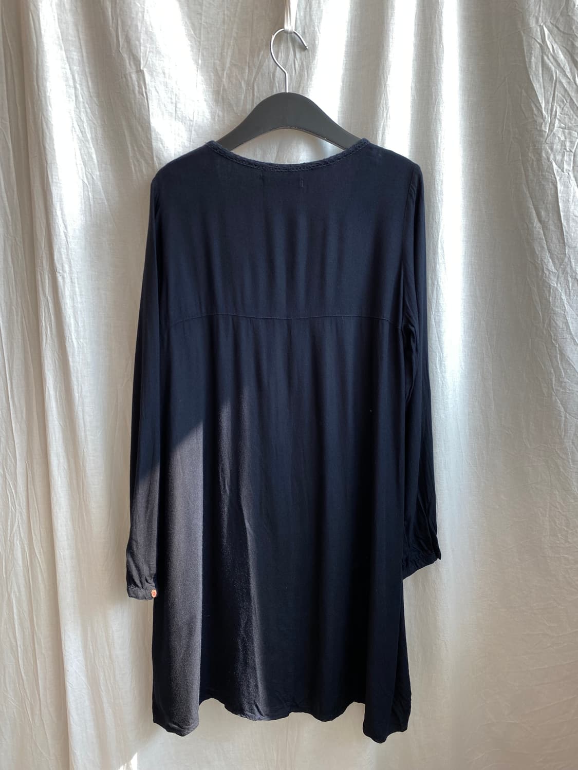 네이비 스퀘어넥 롱블라우스(M) 상품이미지9