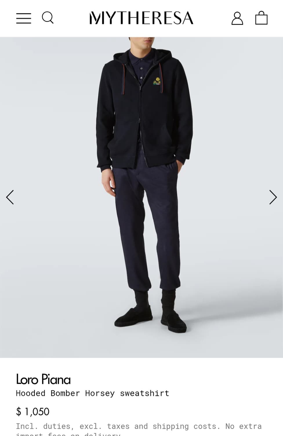 로로피아나 홀시 후드 집업 상품이미지5