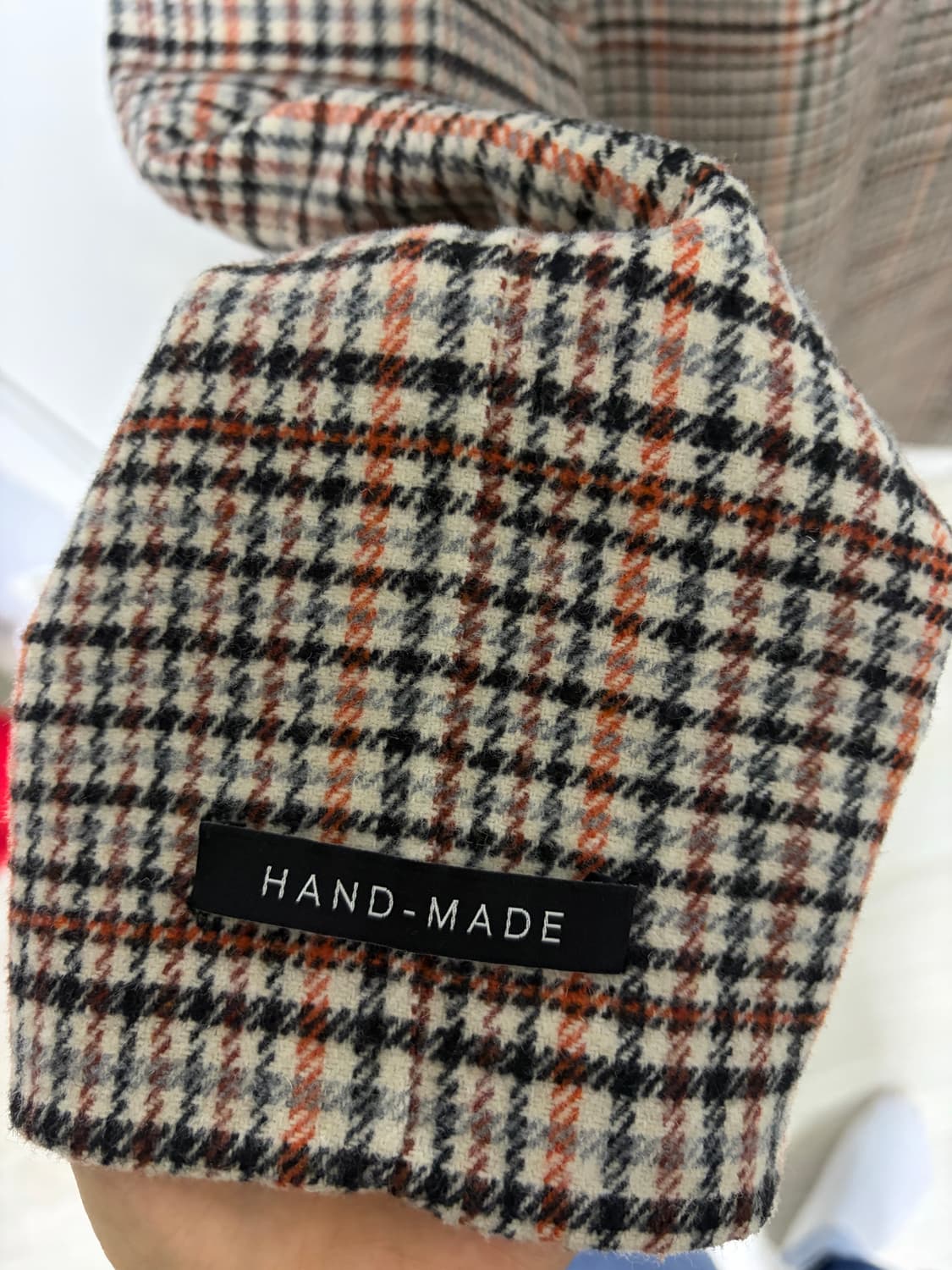 IFNE 핸드메이드 레글런 더블 체크 코트 상품이미지5