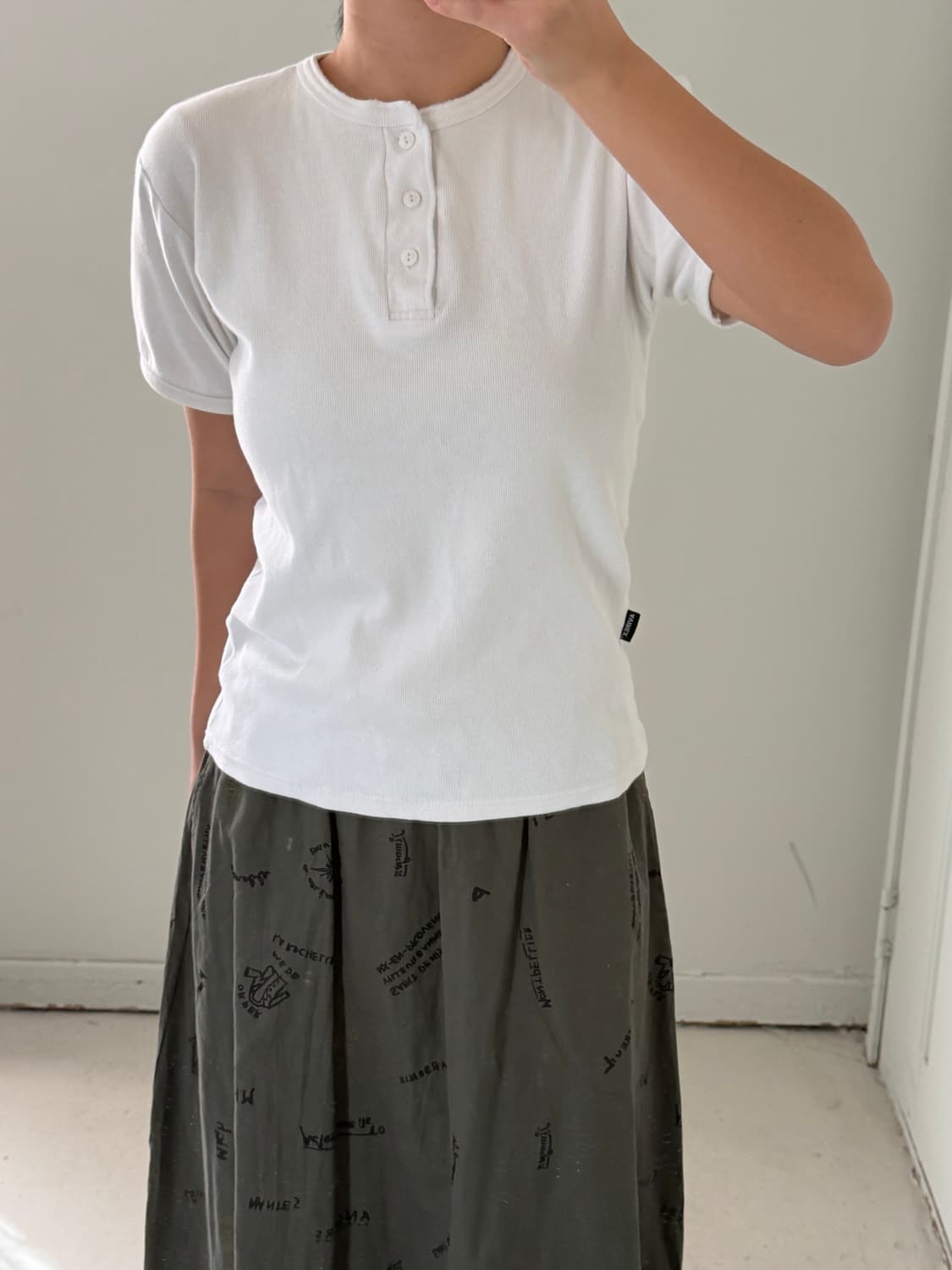 일본빈티지 아비렉스 헨리넥 반팔티 상품이미지2