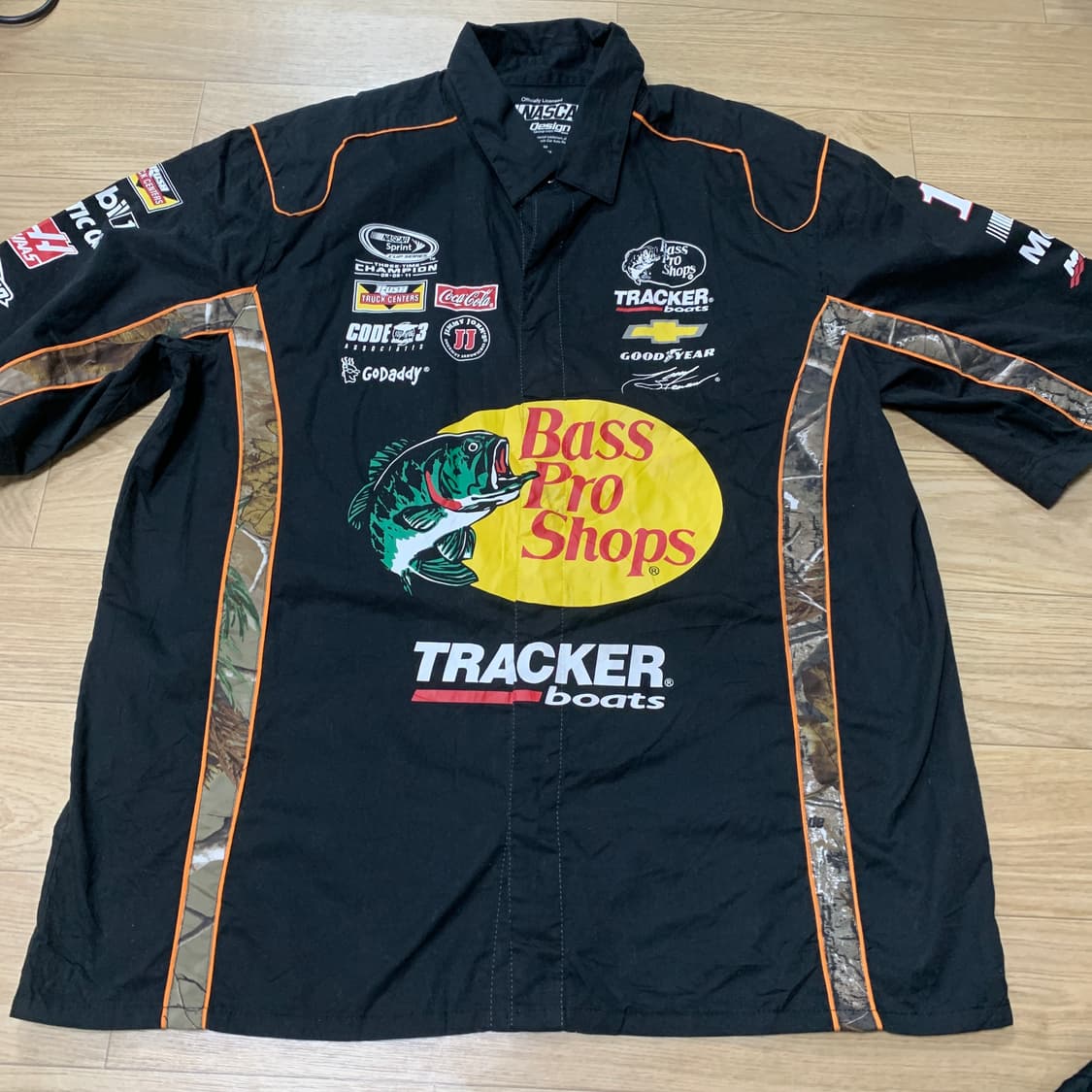 L)나스카 nascar 배스프로샵 x 리얼트리 스폰서 레이싱 반팔셔츠 상품이미지1