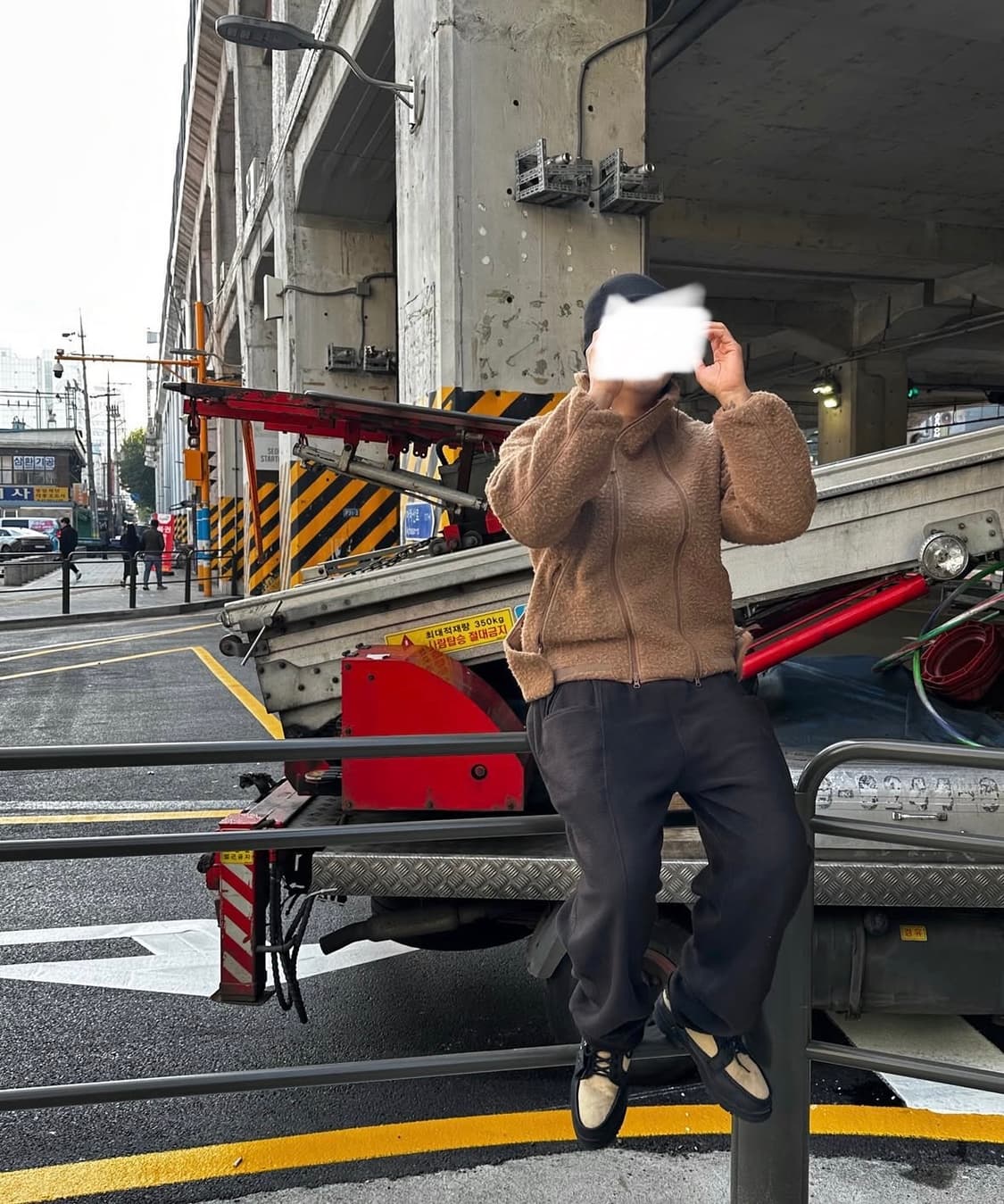 지용킴x코오롱 집업 플리스 후리스 블랙 상품이미지3