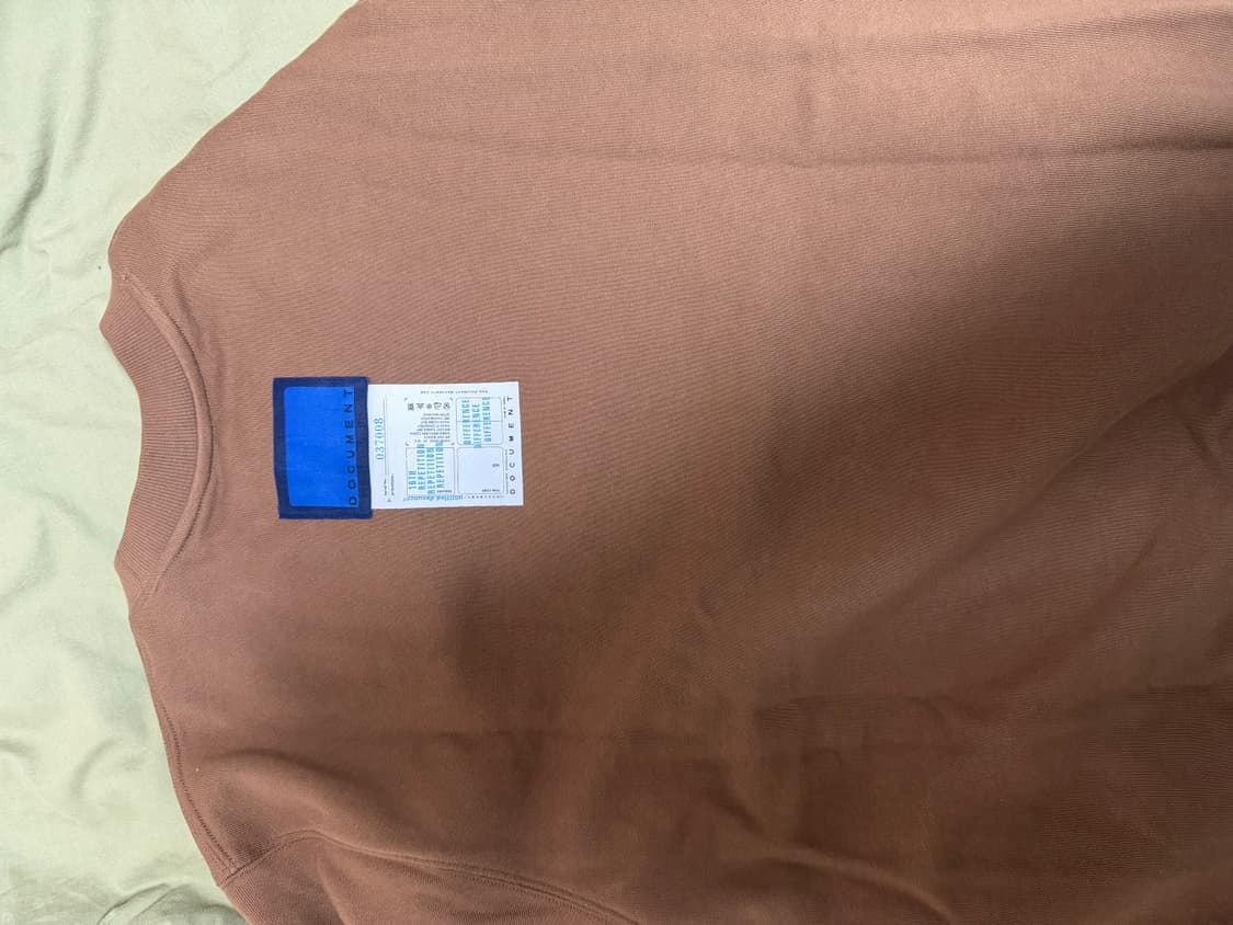 도큐먼트 맨투맨 m 상품이미지3