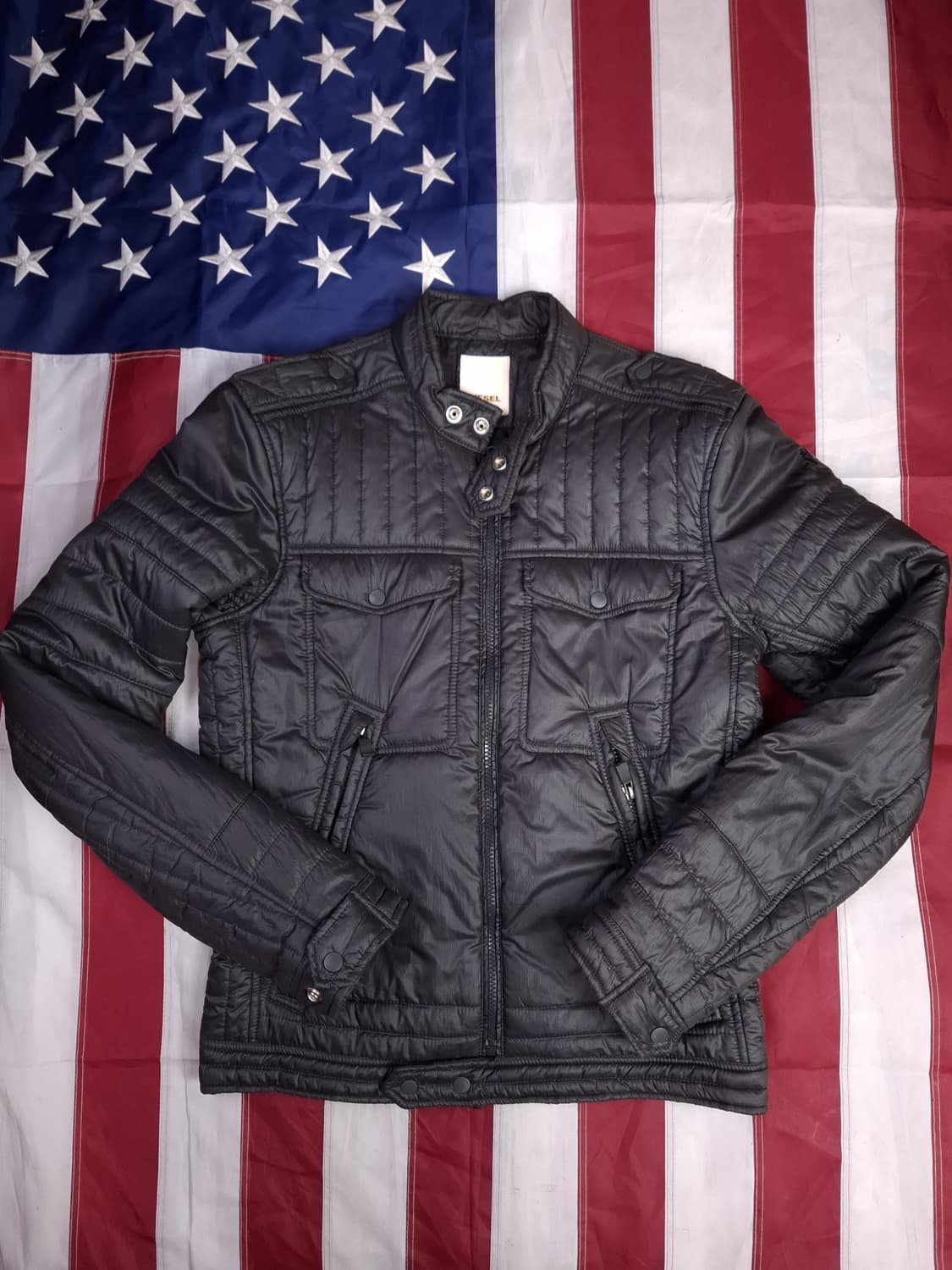 오리지날 디젤 퀼티드 패딩 바이커 자켓 상품이미지1
