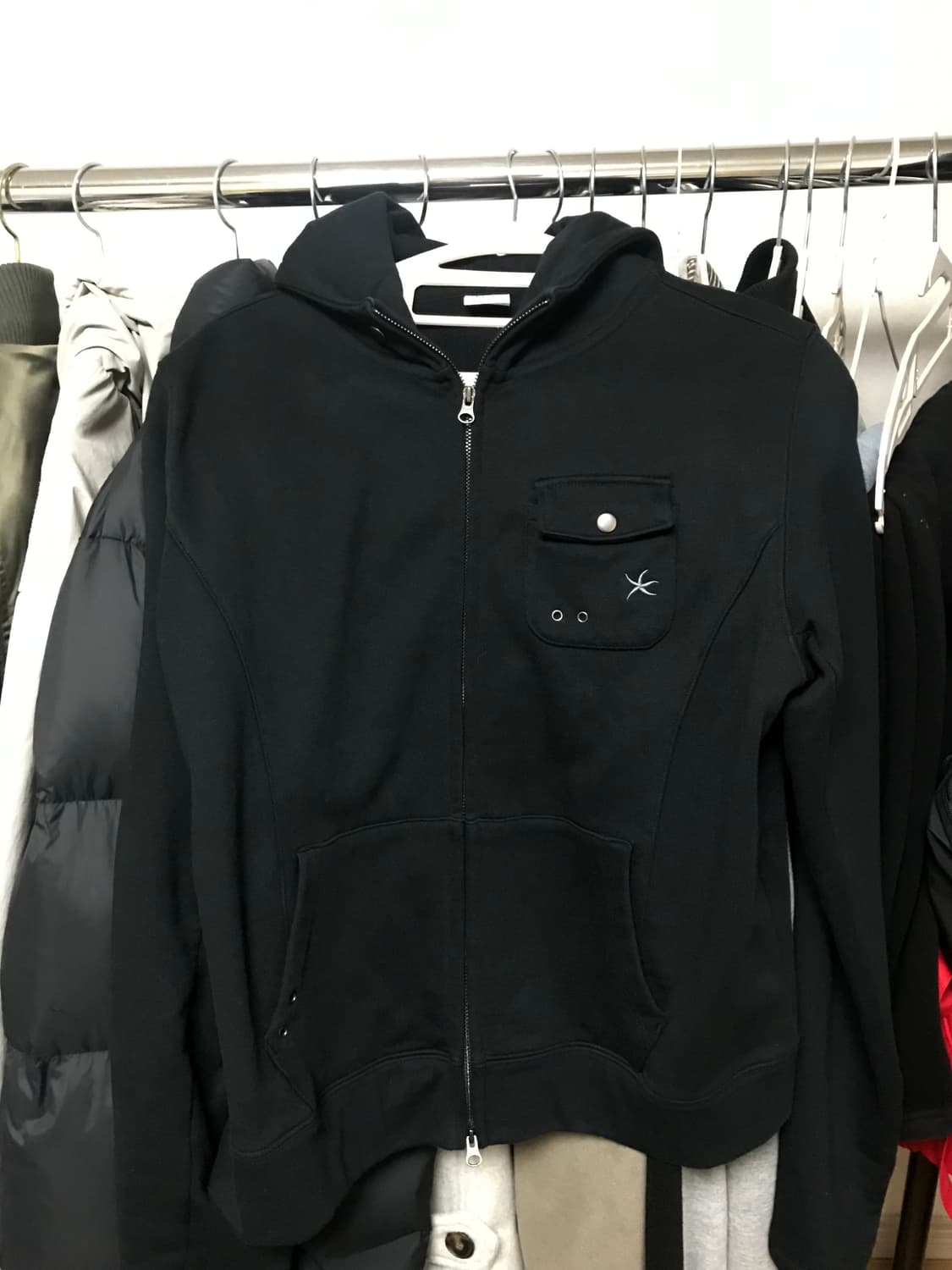 TCM easy pocket hooded zip-up (black) 상품이미지1