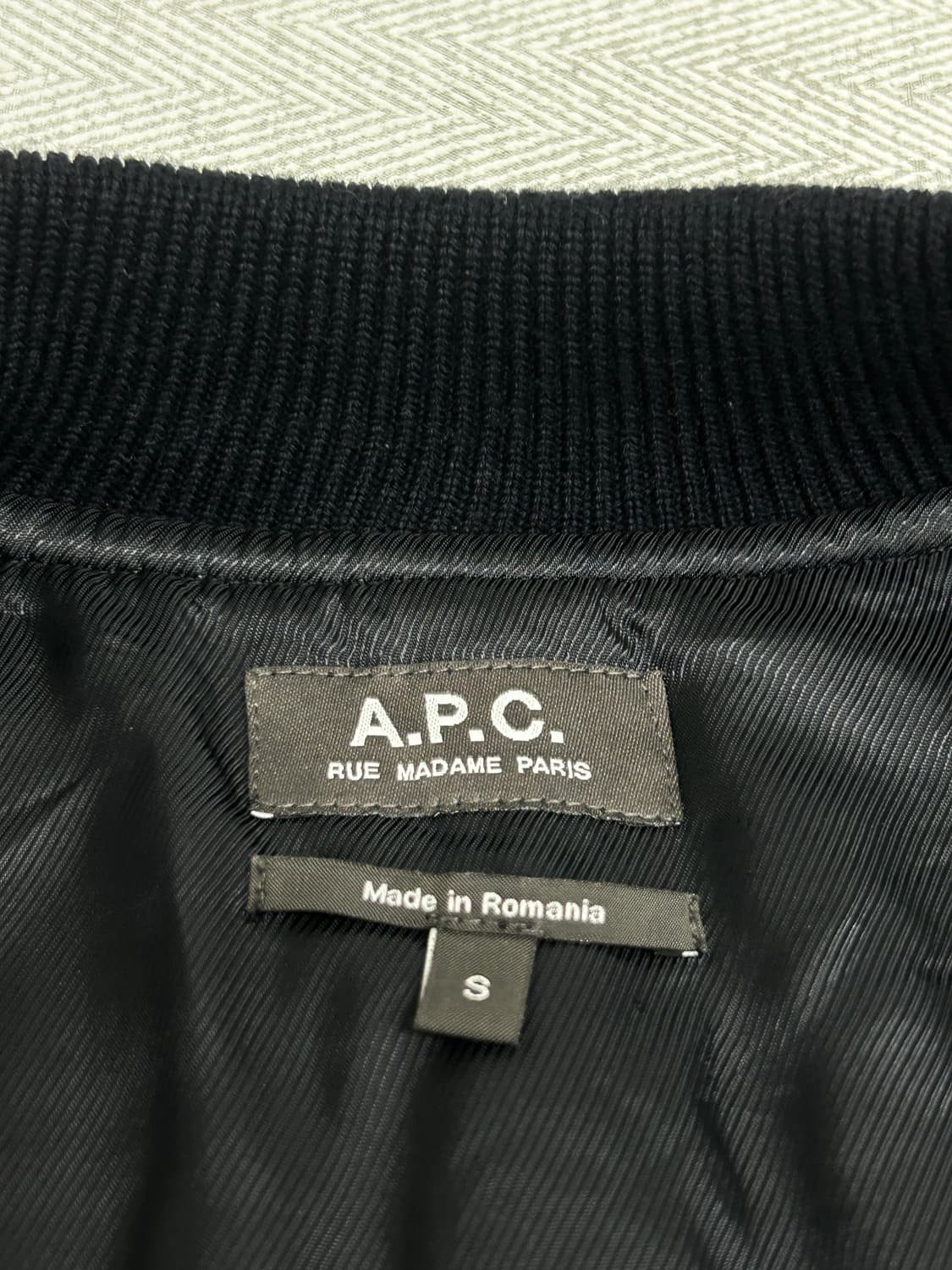 APC 아페쎄 네이비 울 봄버 블루종 자켓 S (95사이즈) 상품이미지8