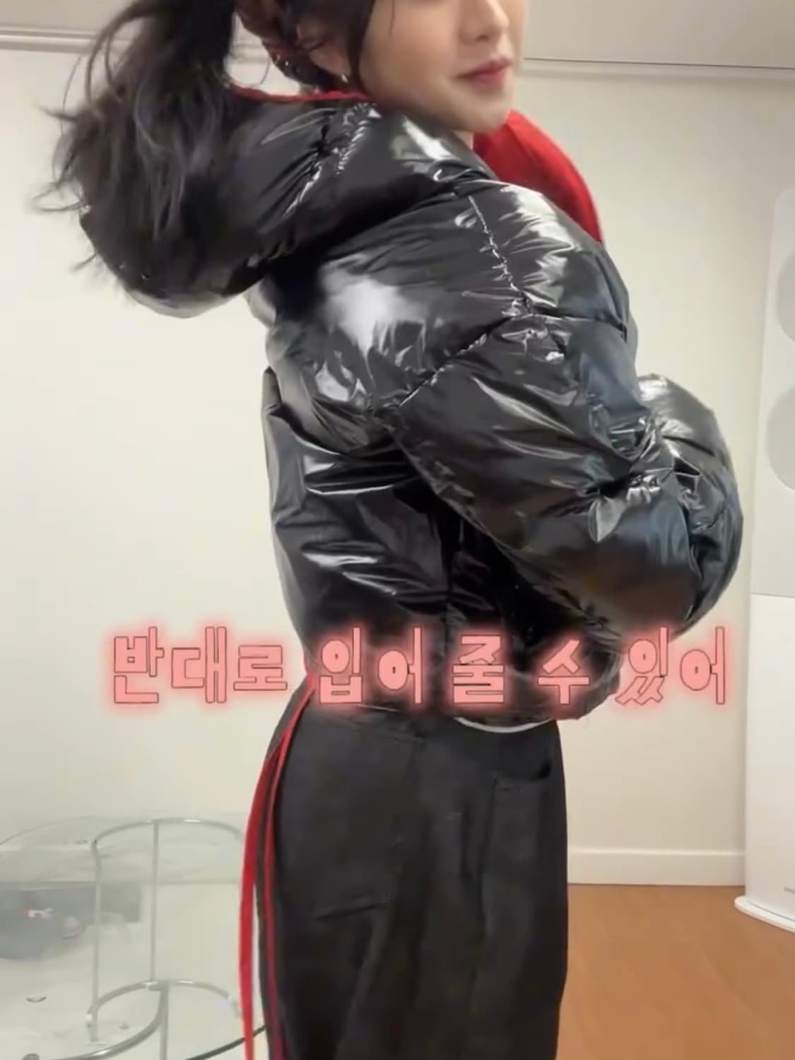 파르티멘토우먼 리버시블 셔링 후디드 푸퍼 자켓 패딩 상품이미지6