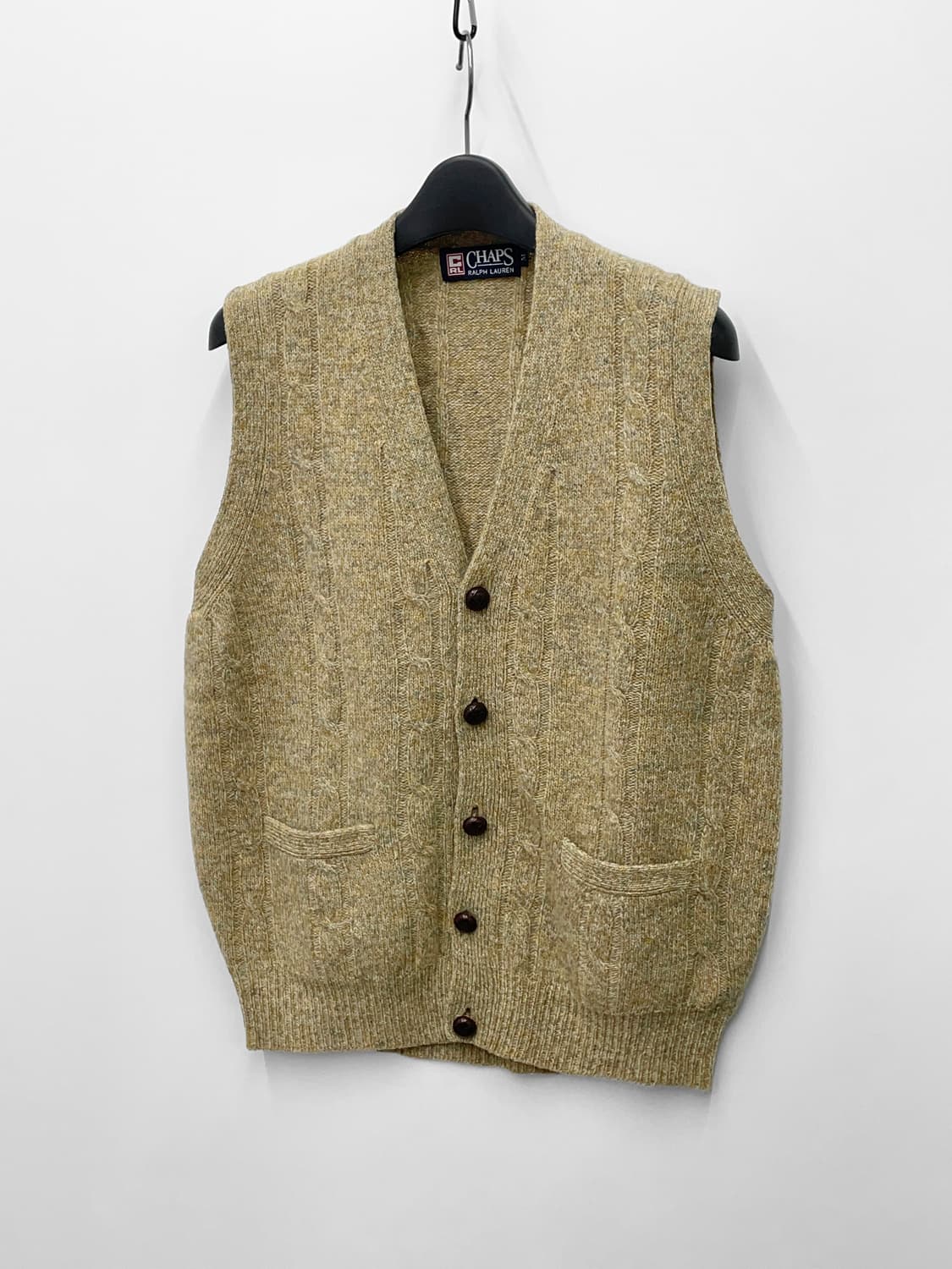 90s 빈티지 챕스 랄프 로렌 케이블 니트 울 베스트 상품이미지3