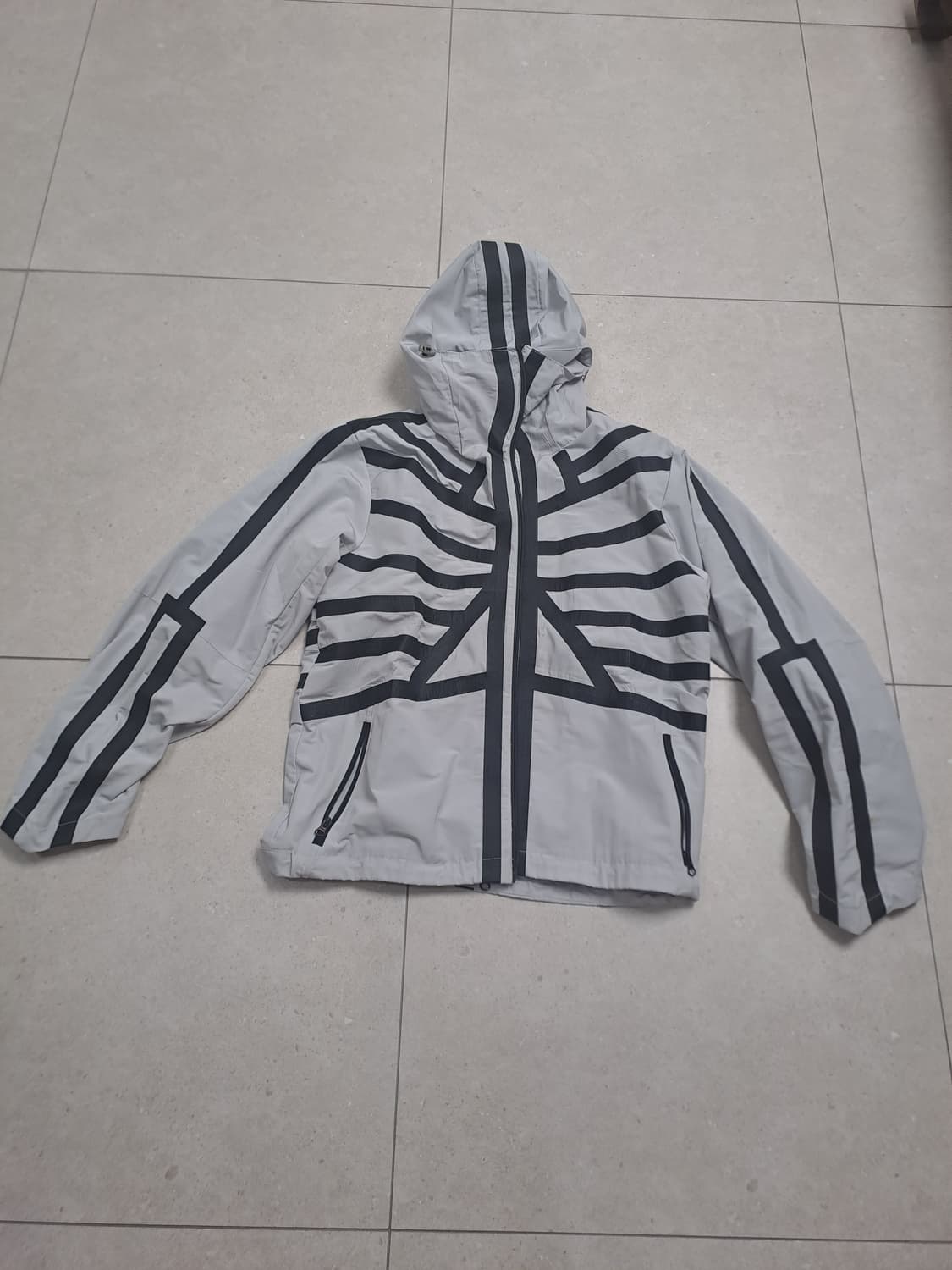 105,3사이즈) 써저리 스켈레톤자켓 라이트그레이 상품이미지1