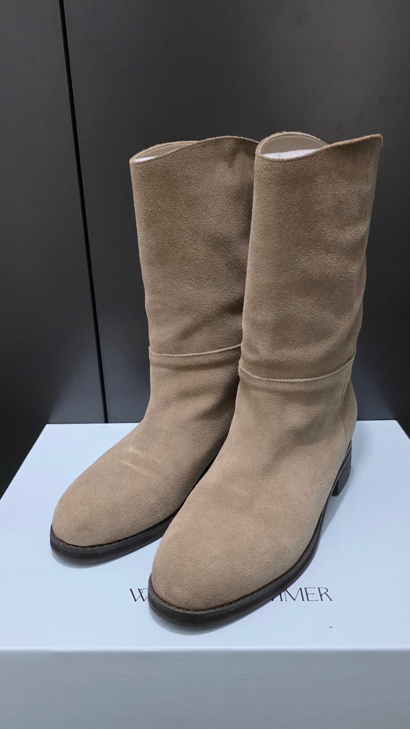 위드아웃썸머 킨더 하프 부츠 스웨이드 베이지 상품이미지7