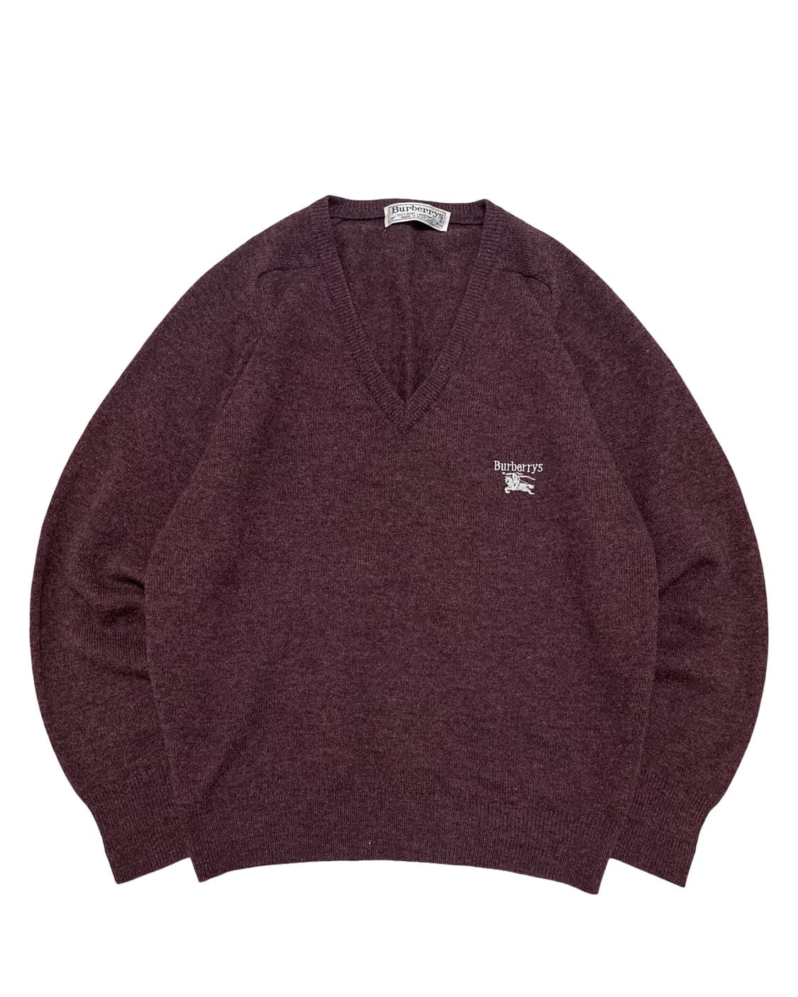 버버리 기마로고 버건디 램스울 니트 상품이미지1
