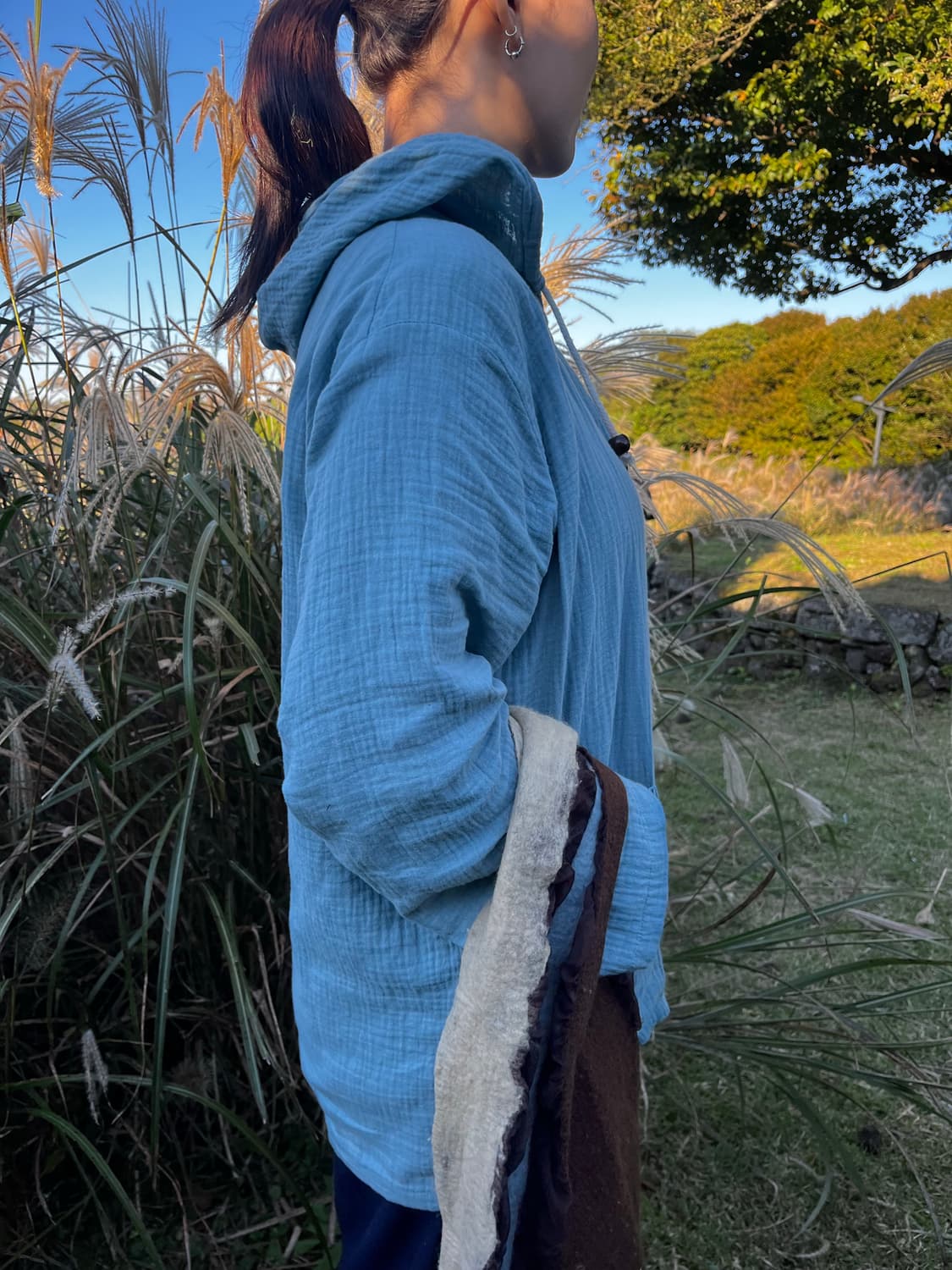 천연염색 Natural hood jacket ( blue ) 상품이미지4