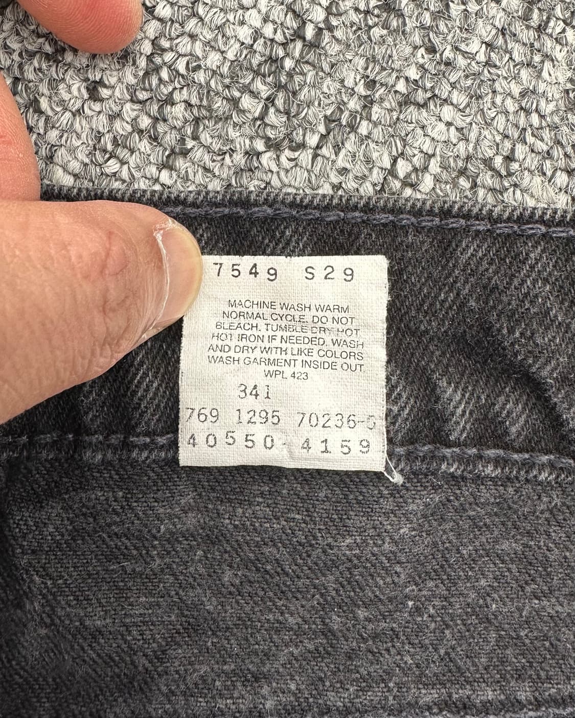 (허단43)90'S 리바이스 550 흑청-M1501 상품이미지6