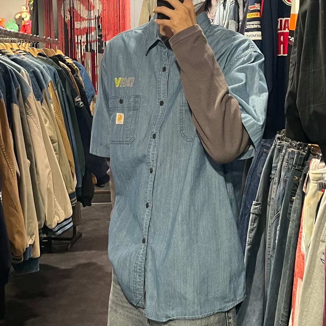 [IM] carhartt 칼하트 데님 반팔셔츠 상품이미지4