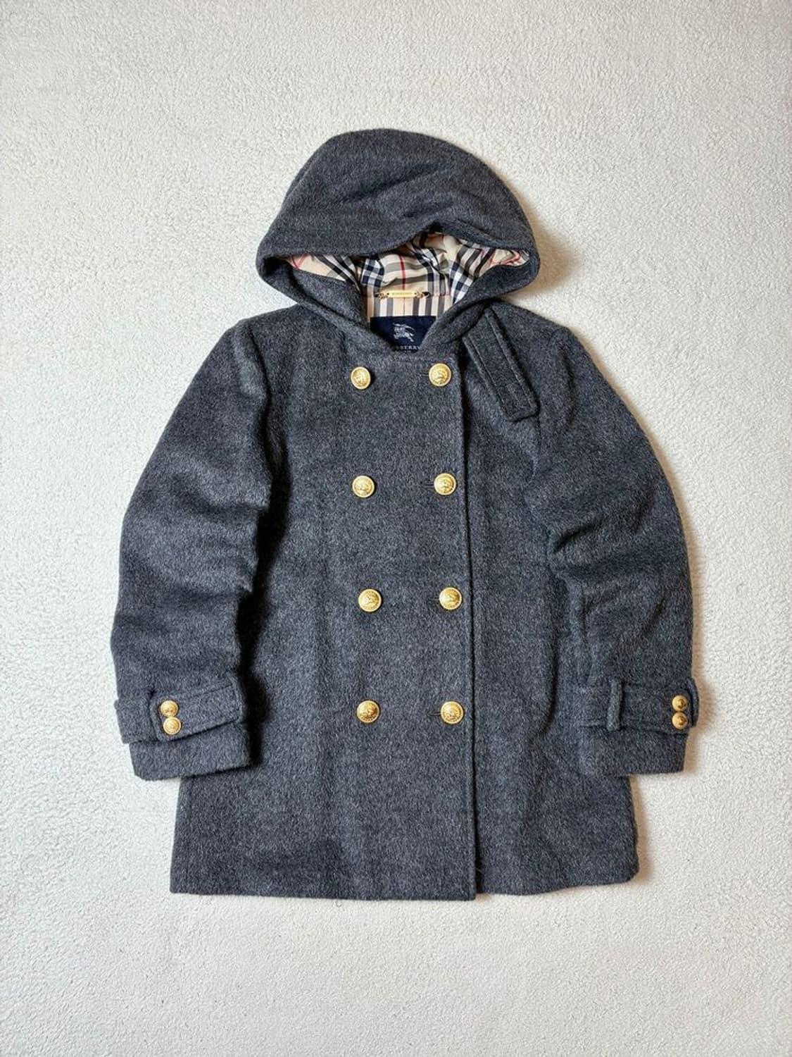버버리 00's 재팬 더블 브레스트 금장 후디 코트 PN7268 상품이미지1