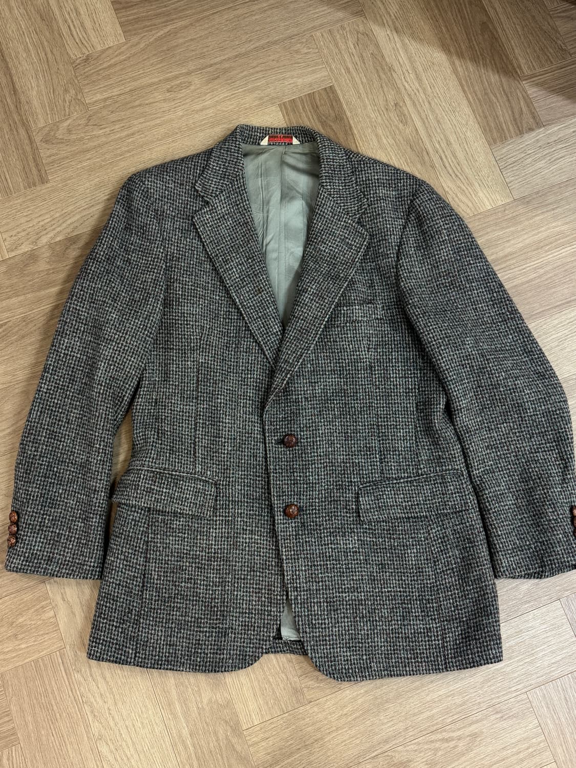 메이드인USA 해리스트위드 체크 울 자켓 상품이미지1