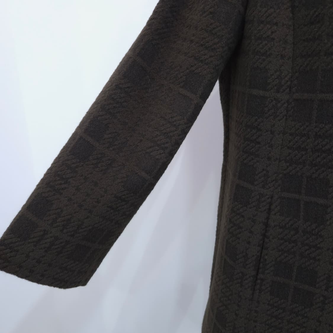 Addenda by RENOWN 울 100% 체크 하프코트 상품이미지4