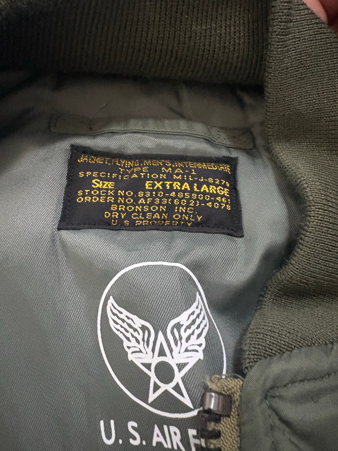 브론슨 ma-1 kr ver xl 판매합니다  상품이미지2