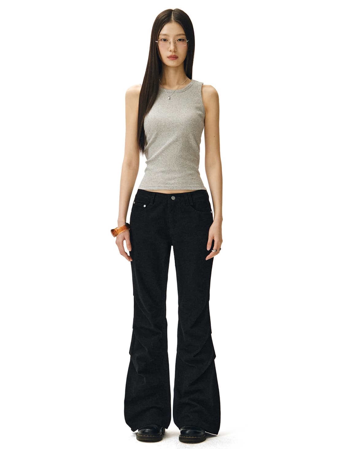데케트우먼-Flared Shirring Pants-M사이즈 상품이미지2