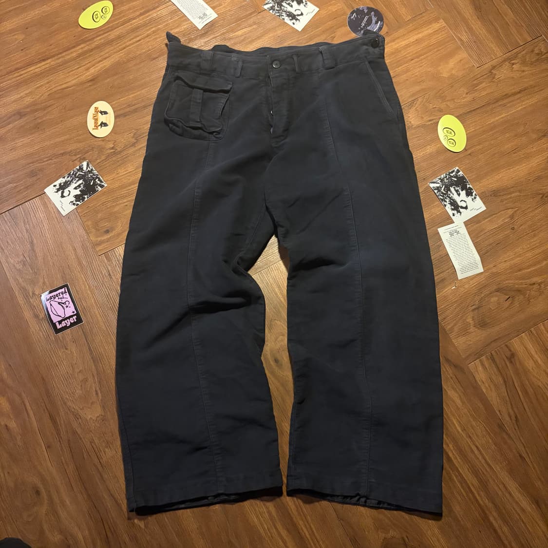 Armani straight heavy cotton wide pants 상품이미지1