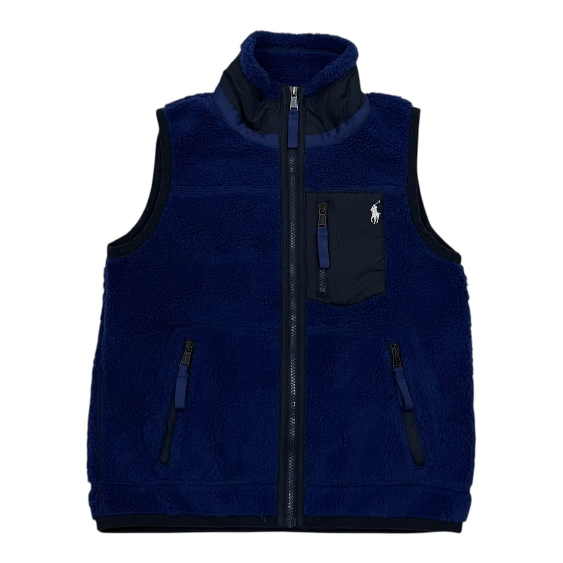 폴로 랄프로렌 하이 파일 플리스 베스트 조끼 블루 S 상품이미지1