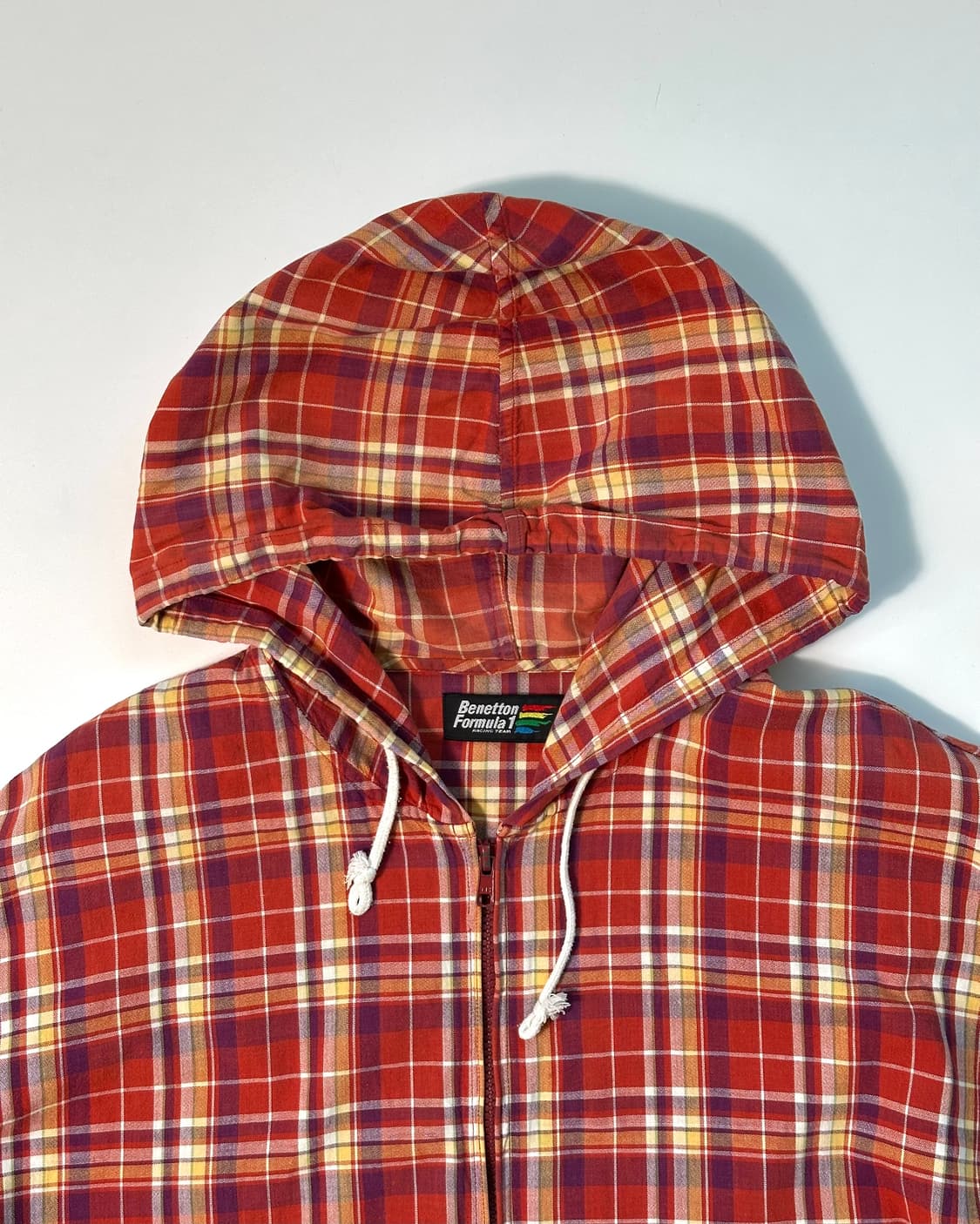 Benetton Formula1 체크 후드 집업 상품이미지7