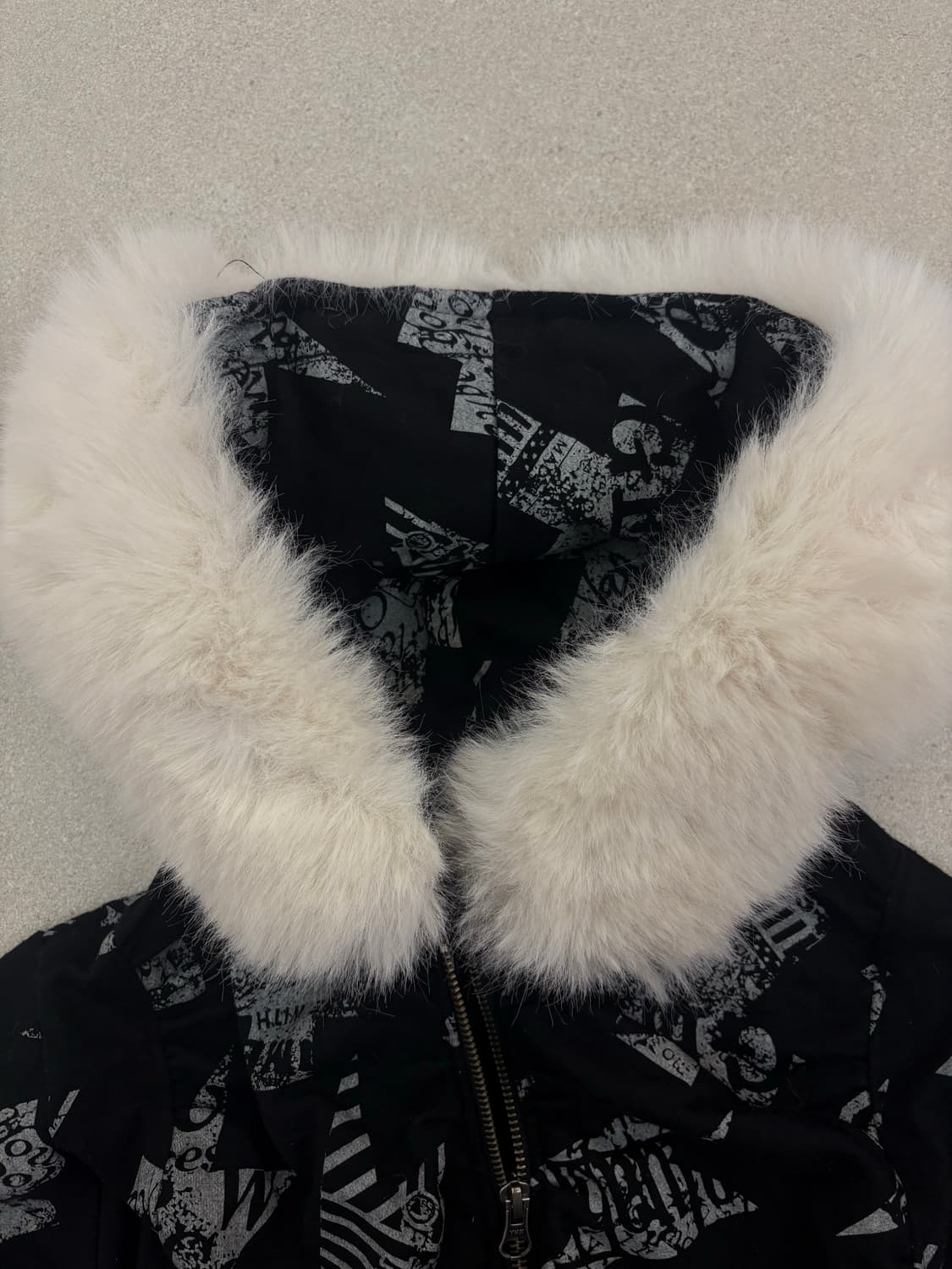 프린팅 셔링 퍼 후드집업 상품이미지6