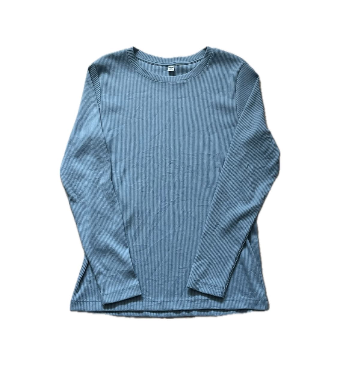 유니클로 하늘색 골지 롱슬리브 상품이미지1