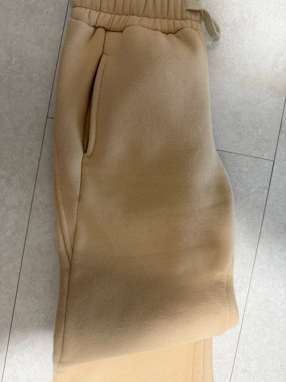 베이지 부츠컷 기모 트레이닝 팬츠 밴딩팬츠 부츠컷팬츠 바지 츄리닝바지 상품이미지2