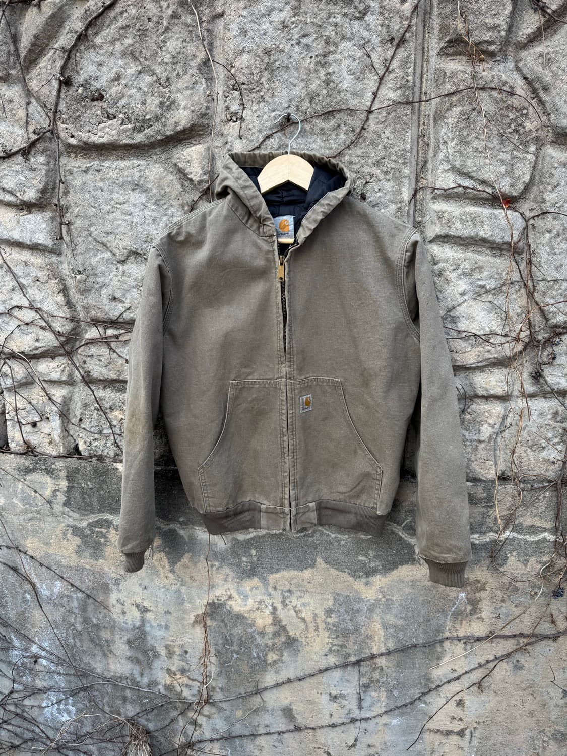 칼하트 빈티지 덕 액티브 그린 브라운 그레이 후드 자켓 상품이미지1