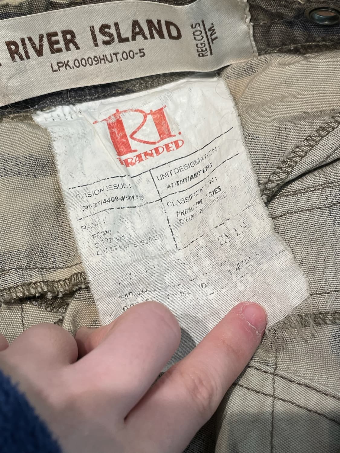 River island 밀리터리 카모 카고 팬츠 상품이미지10