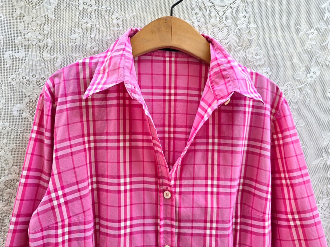 버버리 타탄체크 칠부 셔츠 상품이미지4