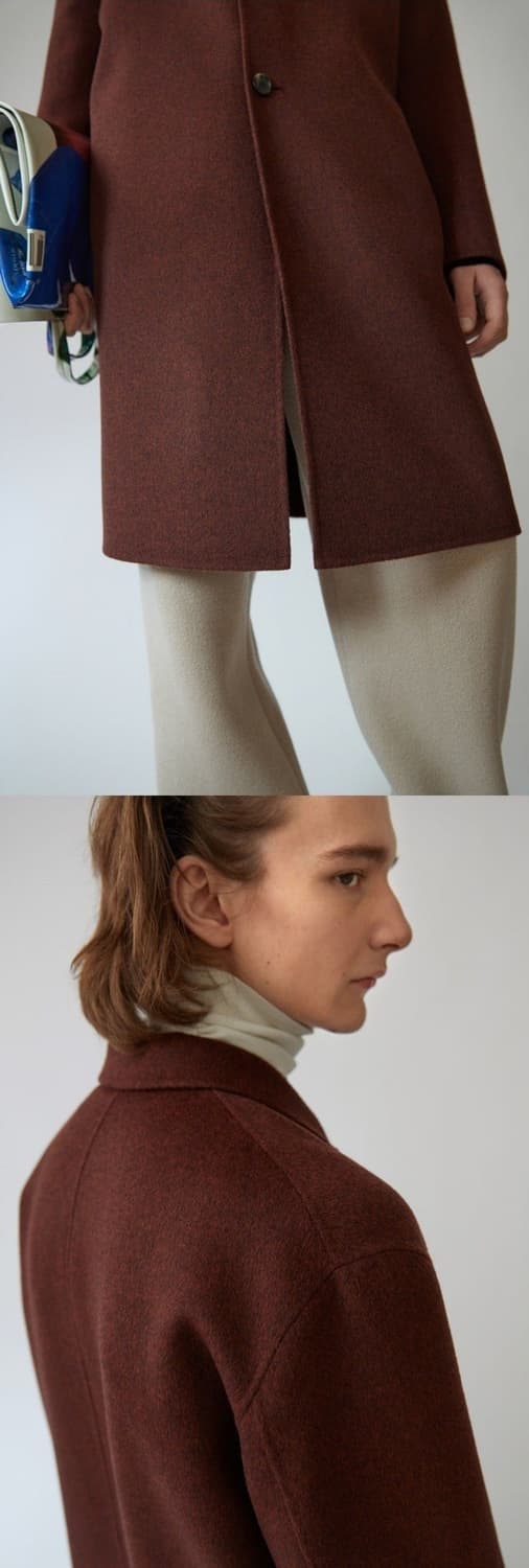 [M] 오르빗 핸드메이드 코트 멜란지레드 상품이미지6