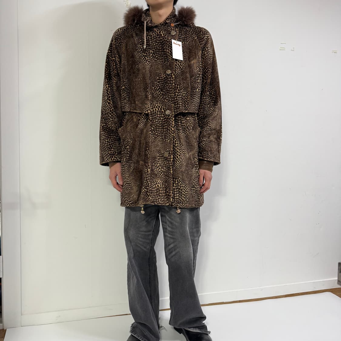 재패니즈 빈티지 레오파드 퍼 코트 상품이미지5