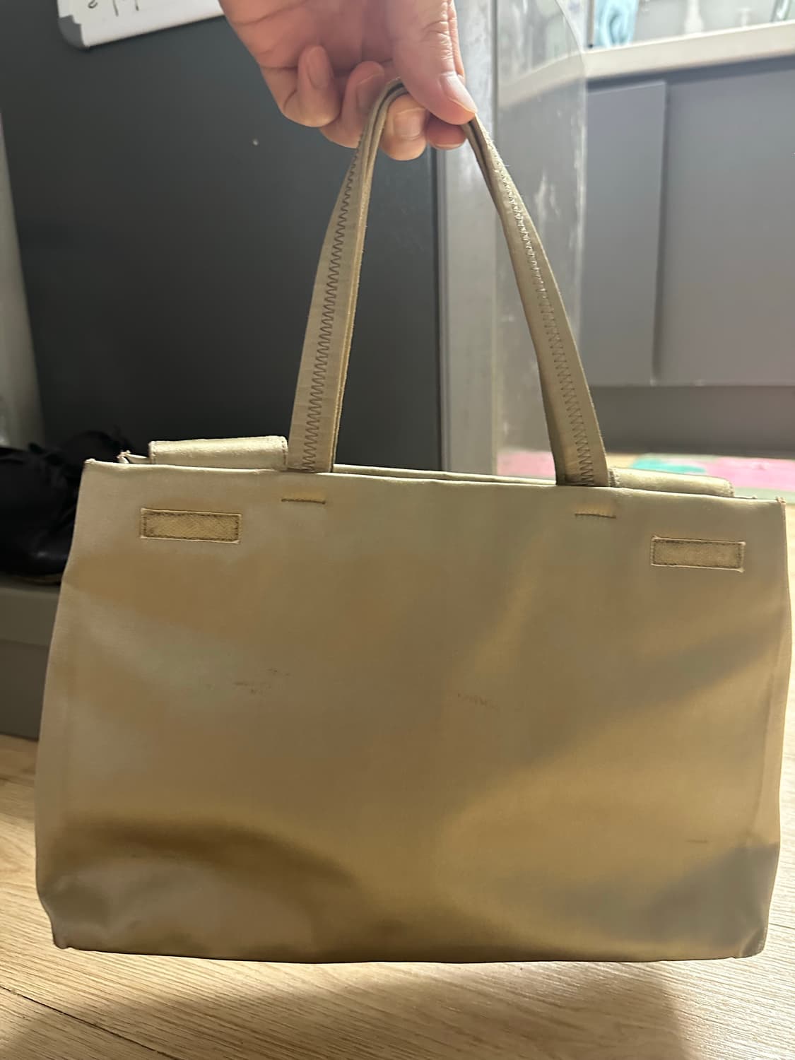 Prada 프라다 아카이브 새틴 토트백 y2k 상품이미지4