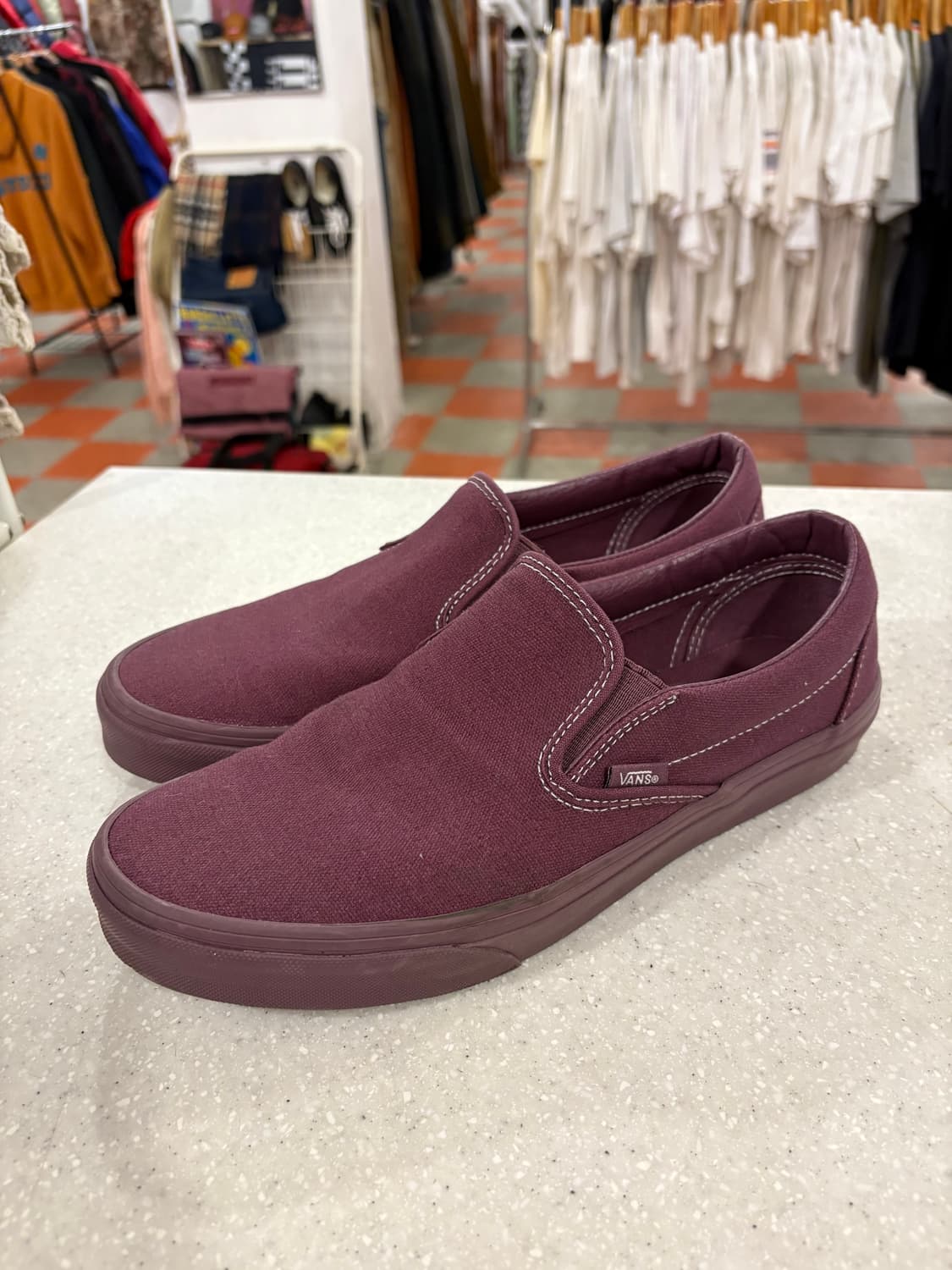 반스 버건디 슬립온 상품이미지1