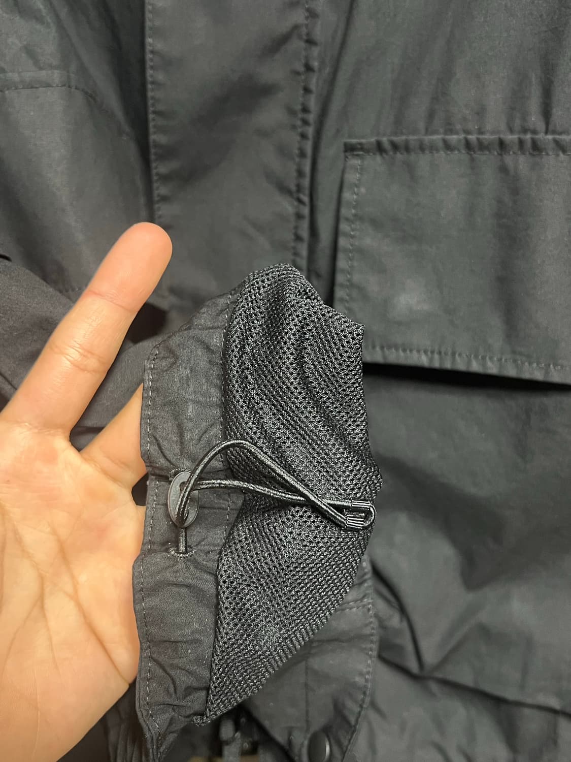 유니클로 C 코튼 쇼트 블루종 블랙 L 상품이미지4