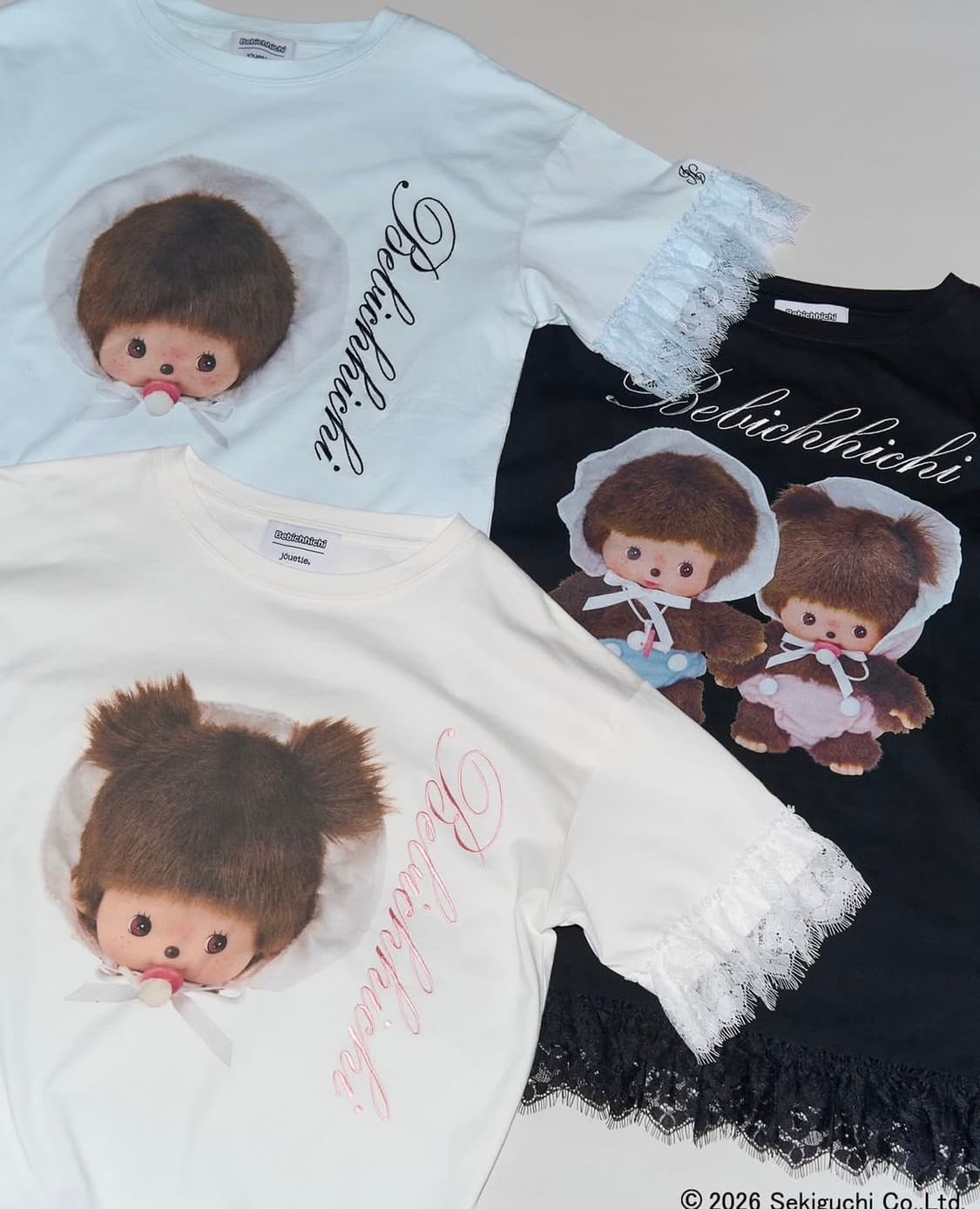 쥬에띠 몬치치 Jouetie Monchichi 베이비치치 레이스 티셔츠 상품이미지3