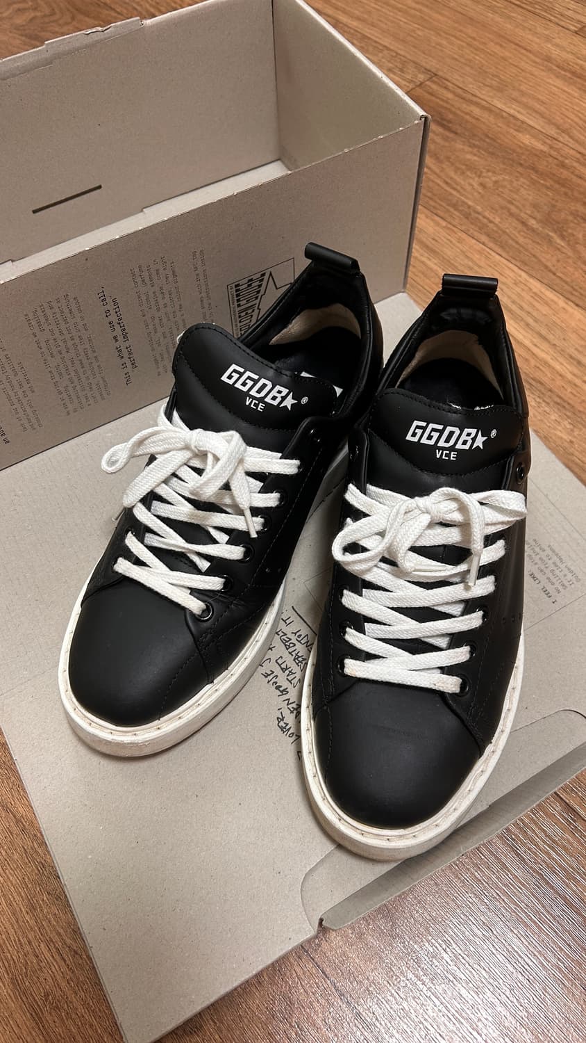 골든구스 블랙 레더 스타터 스니커즈37 상품이미지1