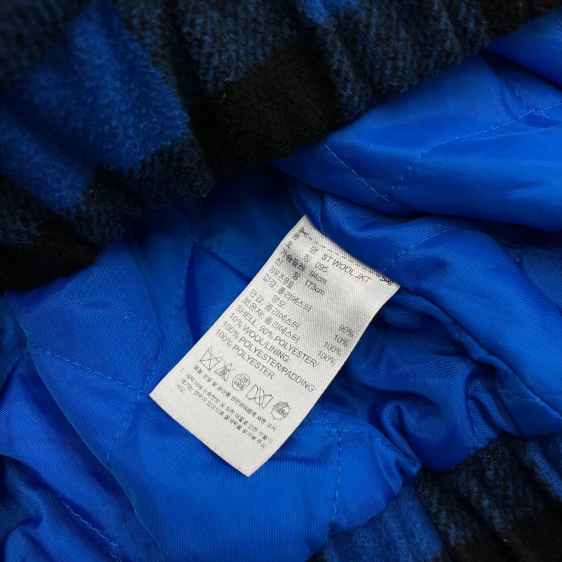 아디다스 블루 타탄체크 울 자켓 95 상품이미지9