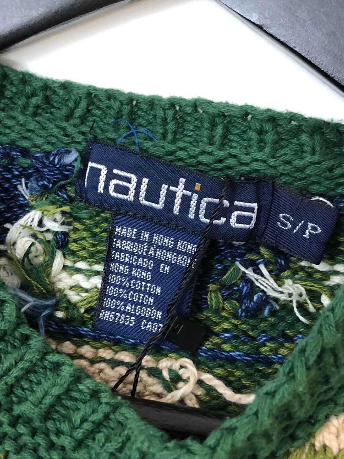 Nautica 노티카 에스닉 패턴 그린 니트 상품이미지6