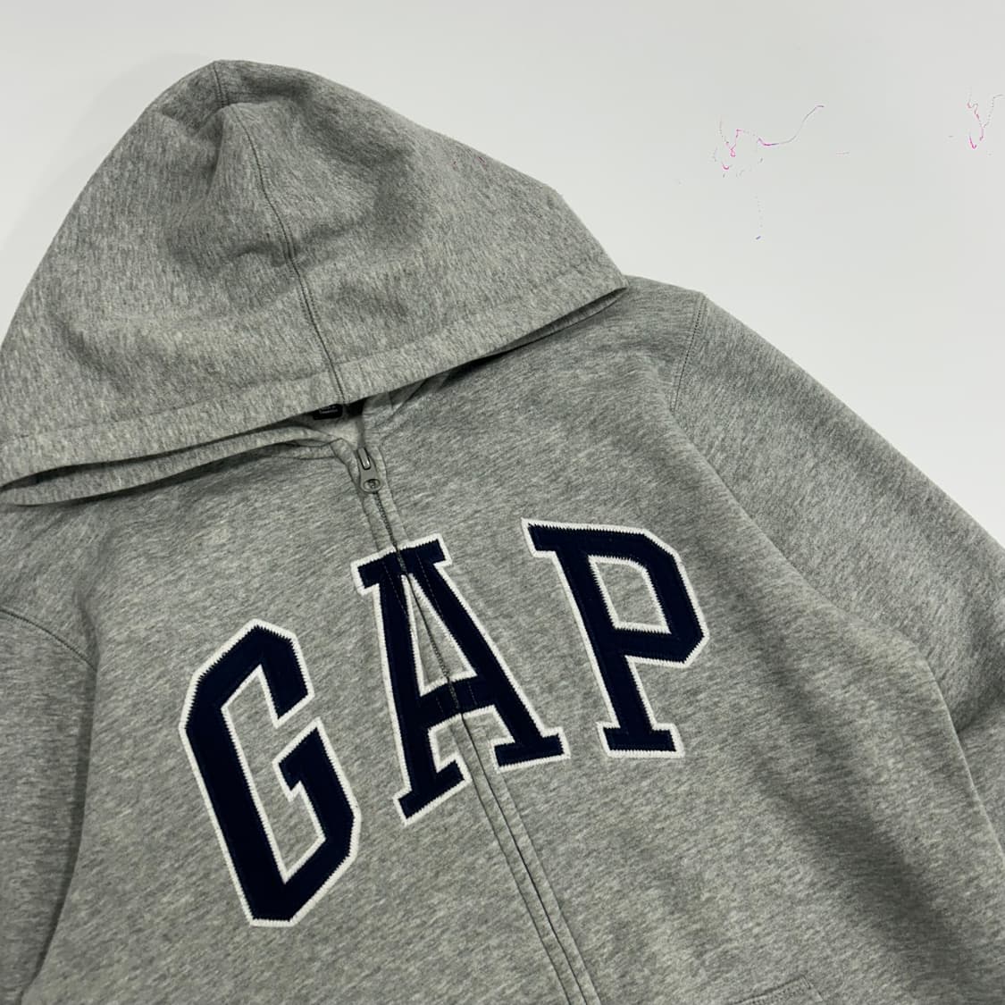 GAP 갭 네이비 로고 그레이 후드집업  상품이미지4