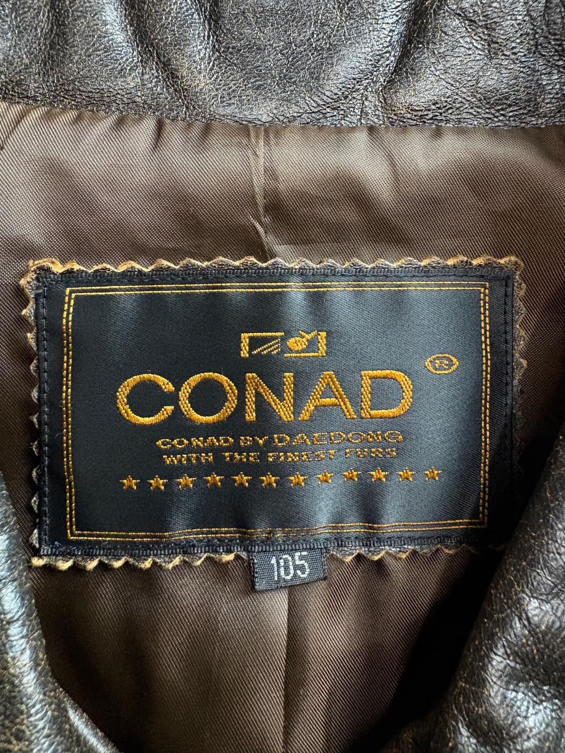 90s 콘아드 에이징 양가죽 램스킨 레더 자켓 3496 상품이미지3